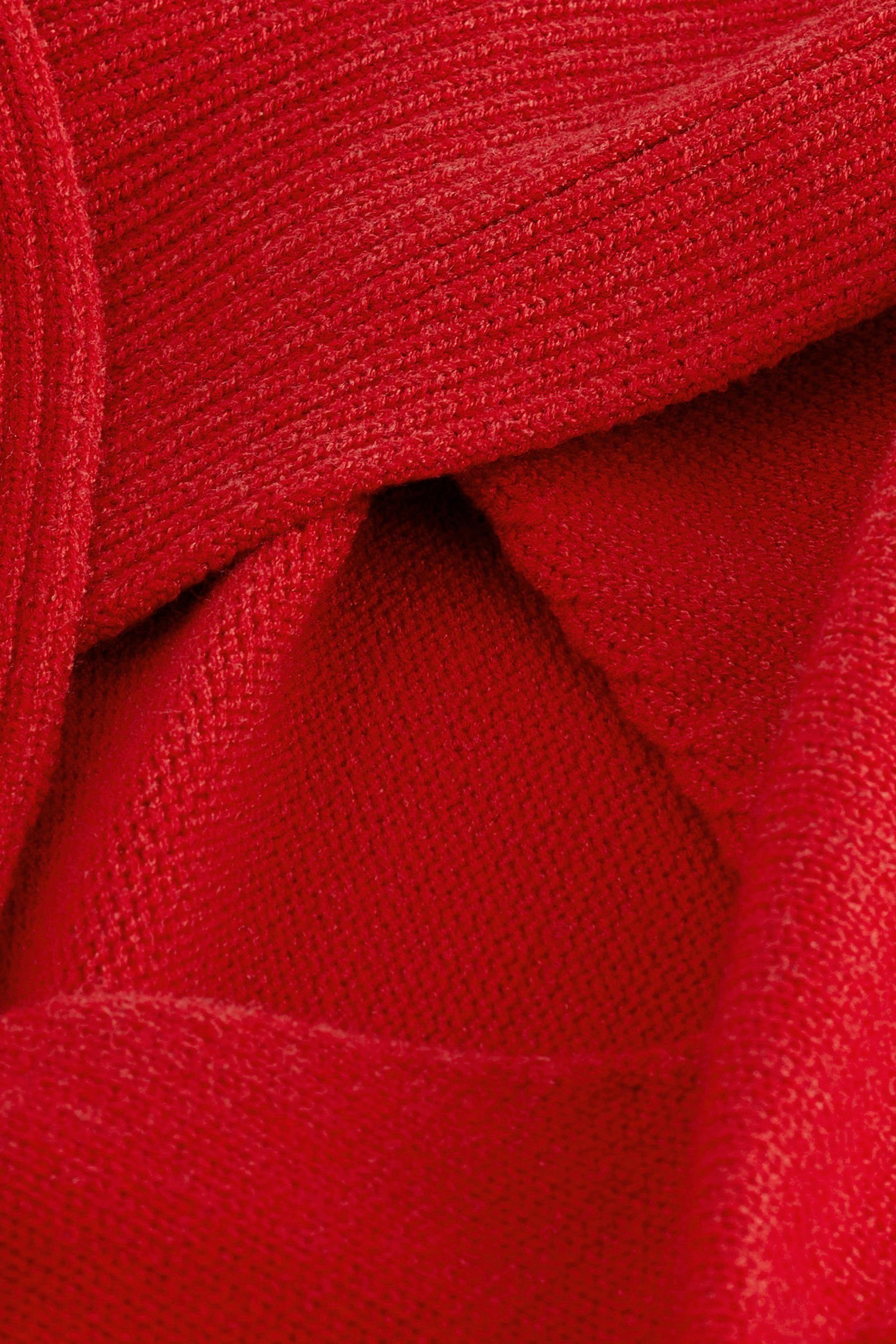 (1-tlg) mit Red Next Detail Strickpullover überkreuztem Pullover