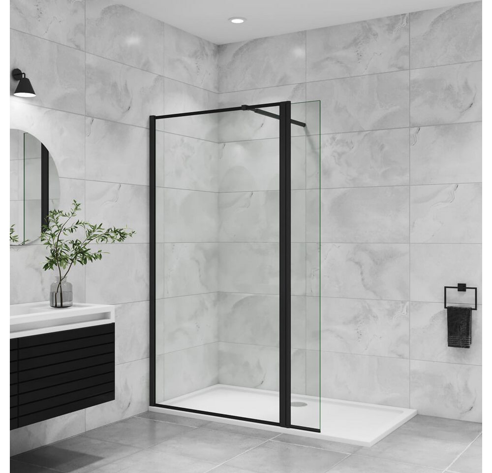 Thumbnail - duschspa Duschwand NEU Walk in Dusche Duschtrennwand Glaswand Duschwand + Flipper-Panel, Einscheibensicherheitsglas, Sic...