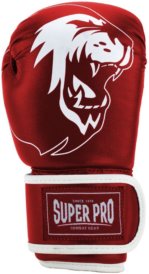 Super Pro Talent Boxhandschuhe rot/weiß