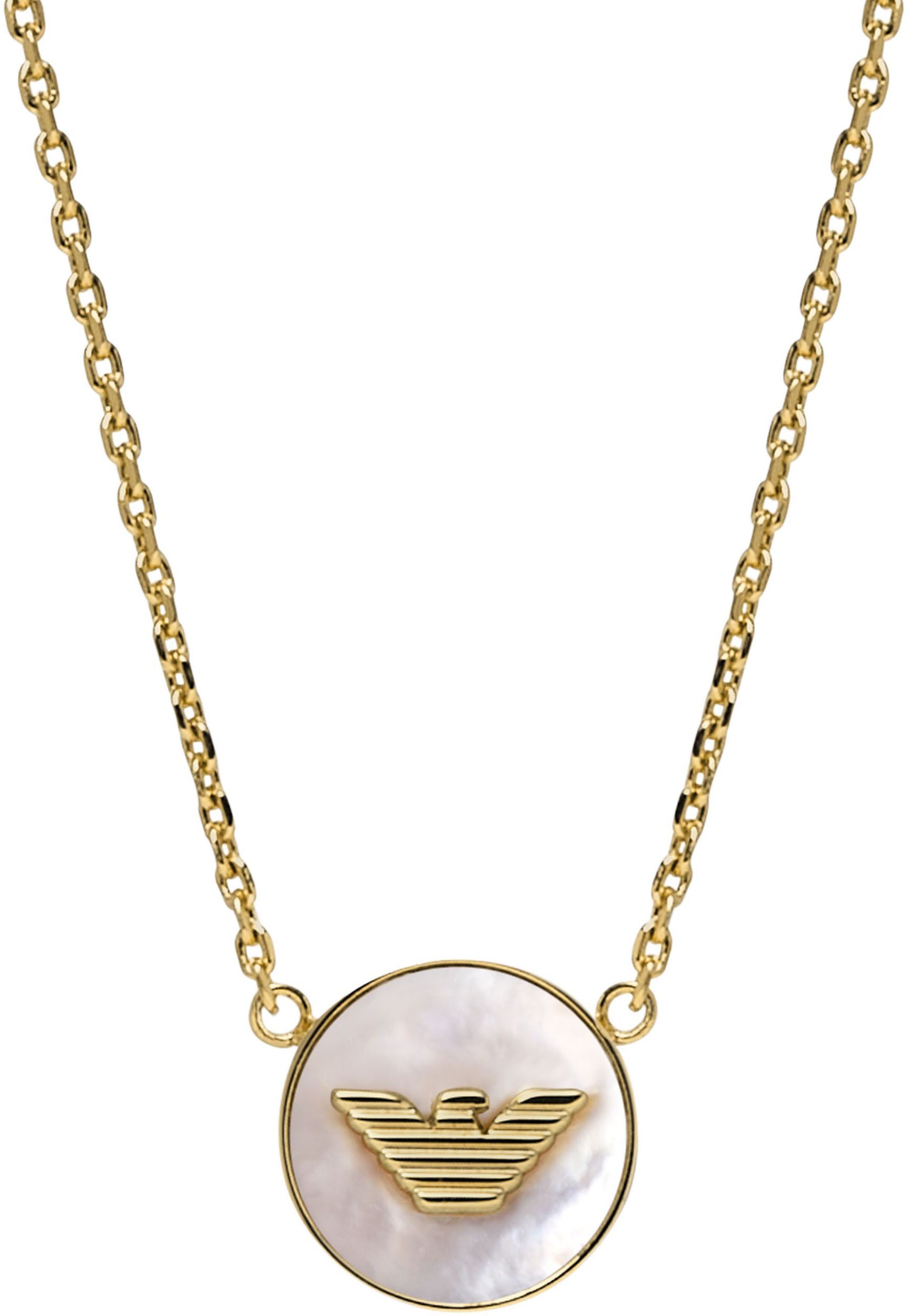 Emporio Armani Kette mit Anhänger Ювелирные изделия Geschenk Metall Halsschmuck Halskette, mit Perlmutt
