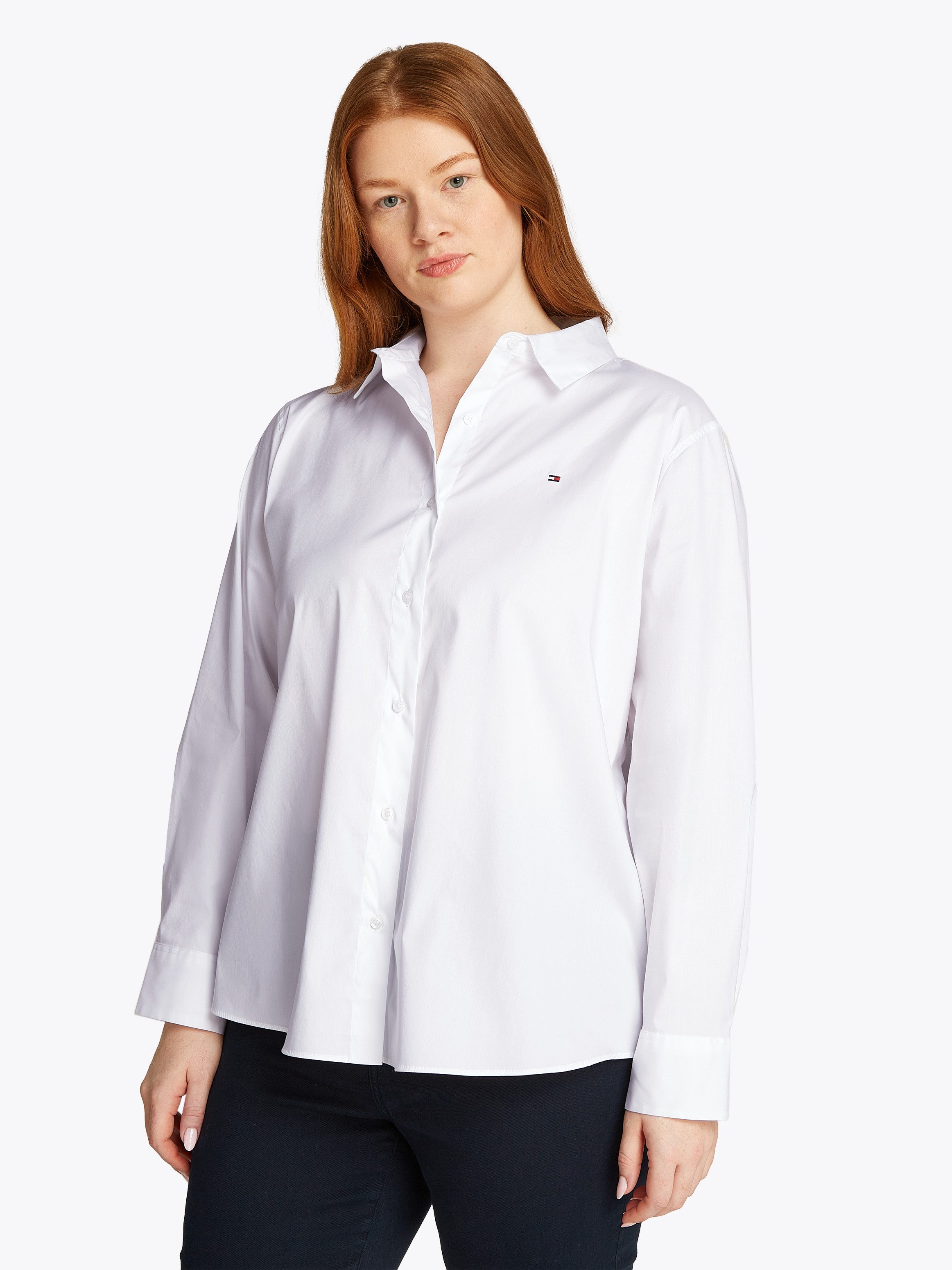 Tommy Hilfiger Curve Hemdbluse CRV ESS POPLIN REGULAR SHIRT in Großen Größe günstig online kaufen