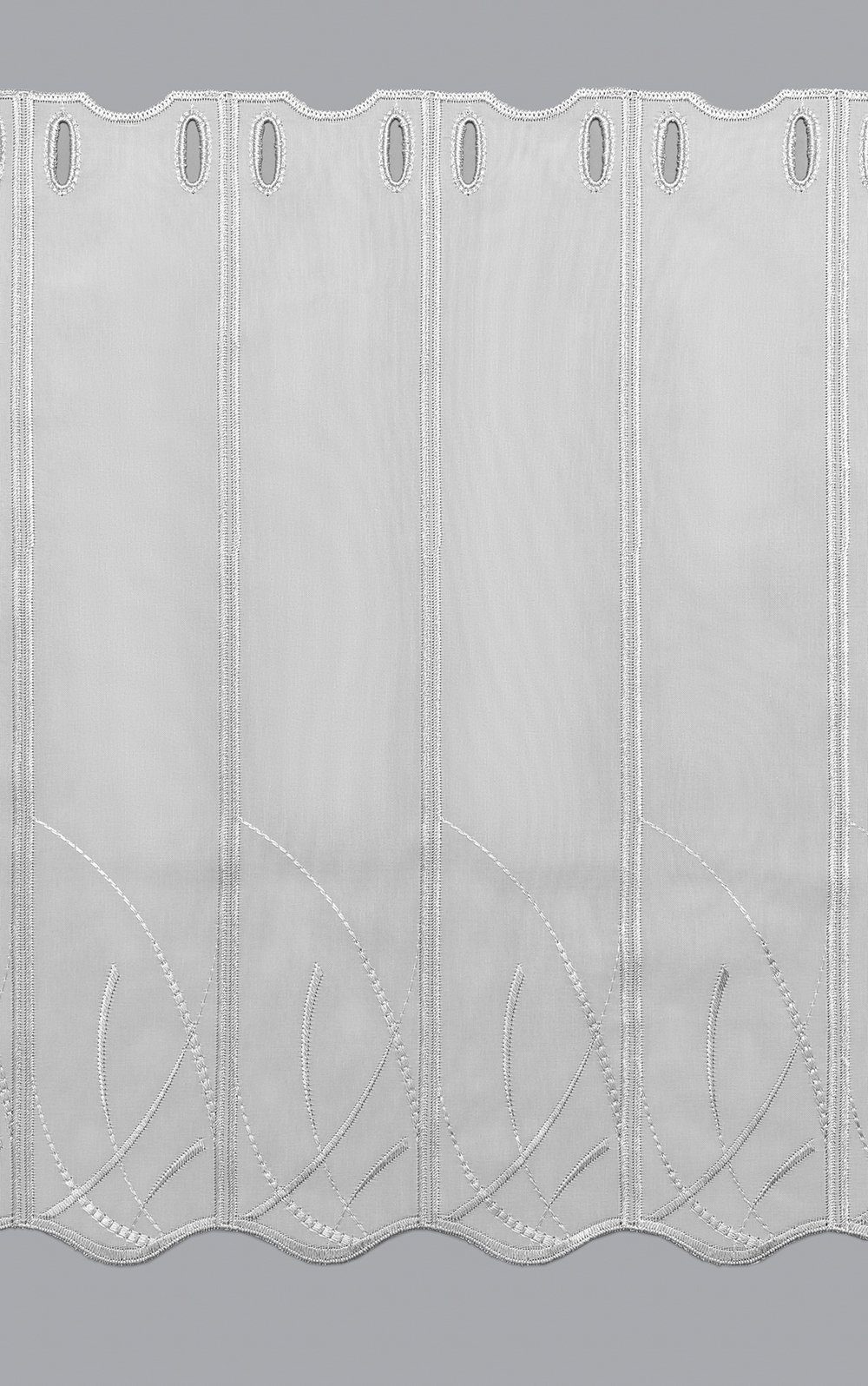 transparent, St), steingrau Abstrakta, Scheibengardine LYSEL®, 45x40cm (1 HxB