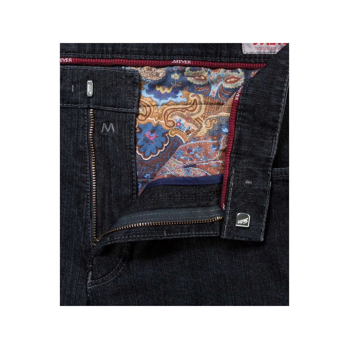 MEYER 5-Pocket-Jeans (1-tlg) anthrazit