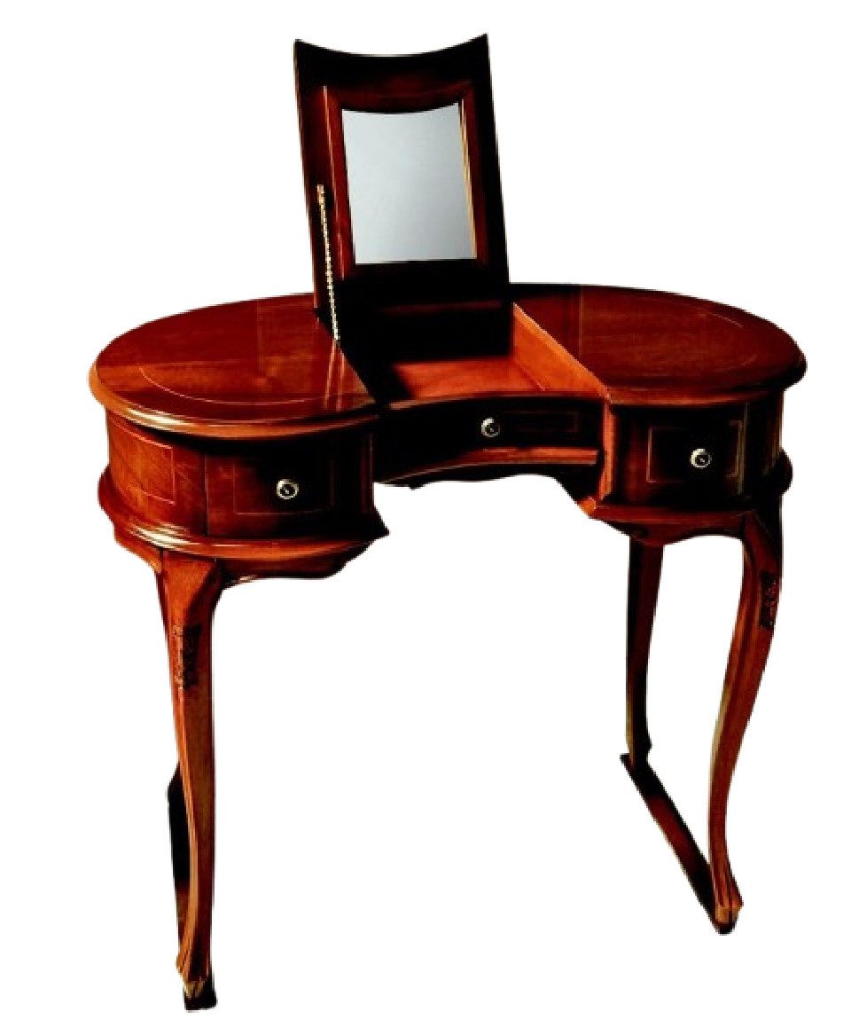 Xlmoebel Schminktisch Echtholz Schmink- und Frisiertisch mit Stauraum in elegantem Design (1-St., Schminktisch), Hergestellt in Europa