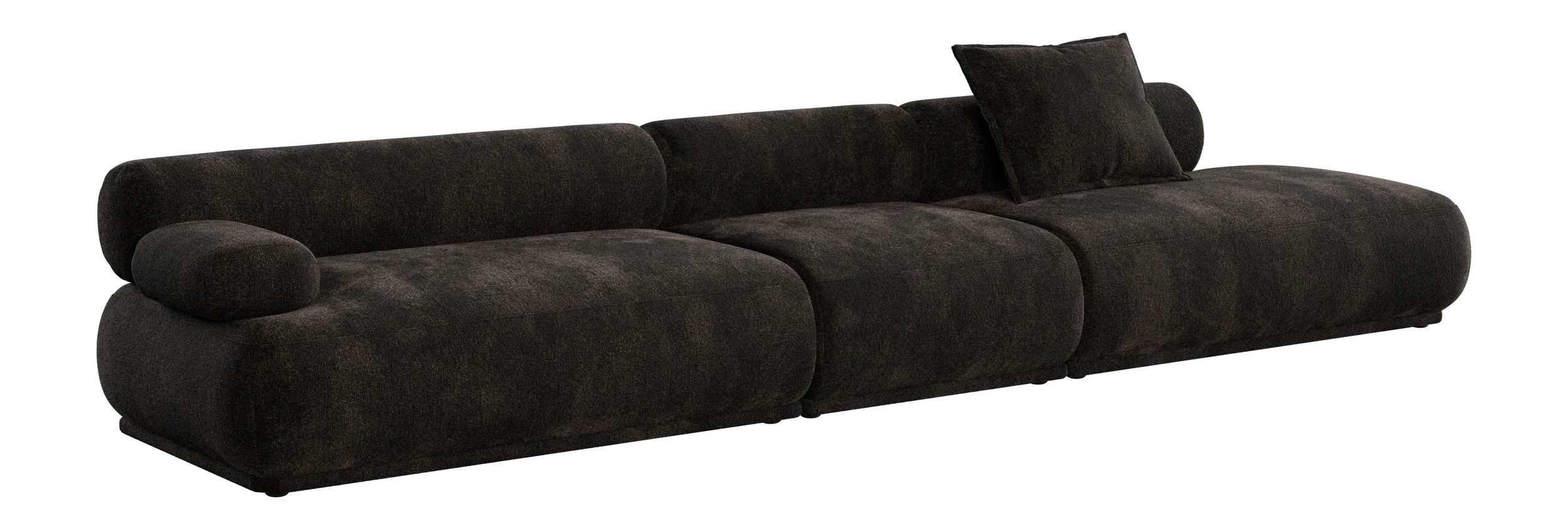 Zuiver Sofa Sofa Rembrandt 4,5-Sitzer Dark Brown mit Rippstoff-Bezug von Zuiver