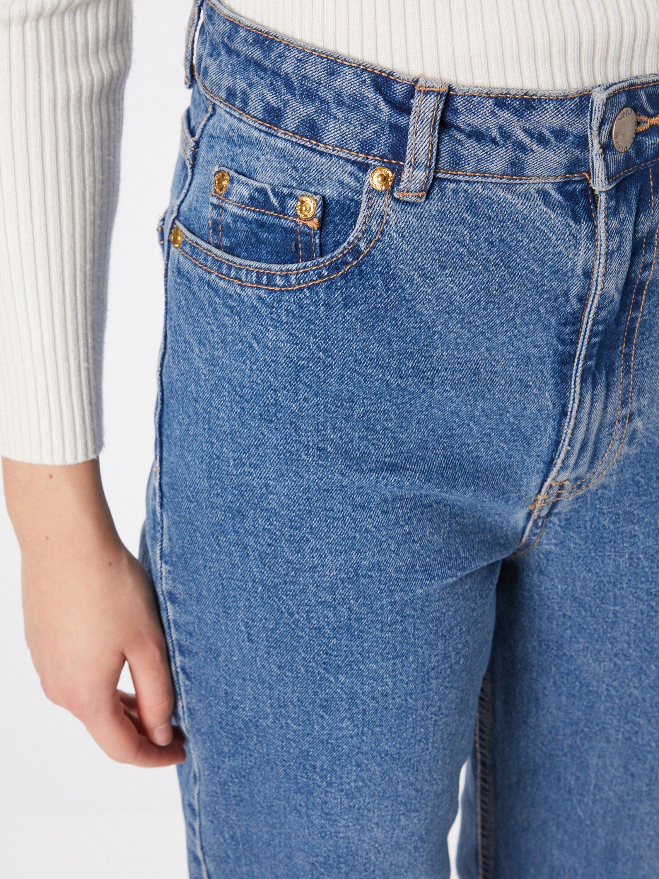 ONLY Weite Jeans Camille Detail Plain/ohne Details, Weiteres (1-tlg)