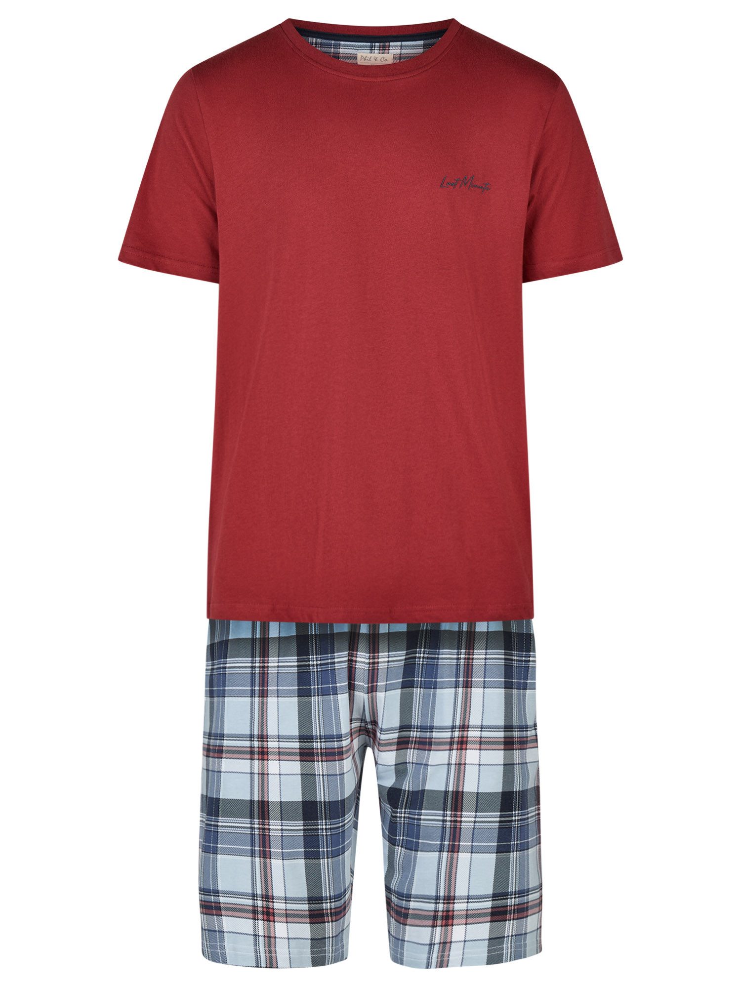 Phil & Co. Shorty Classics (2 tlg) ideal zum Schlafen und Entspannen - mit Rundhalsausschnitt