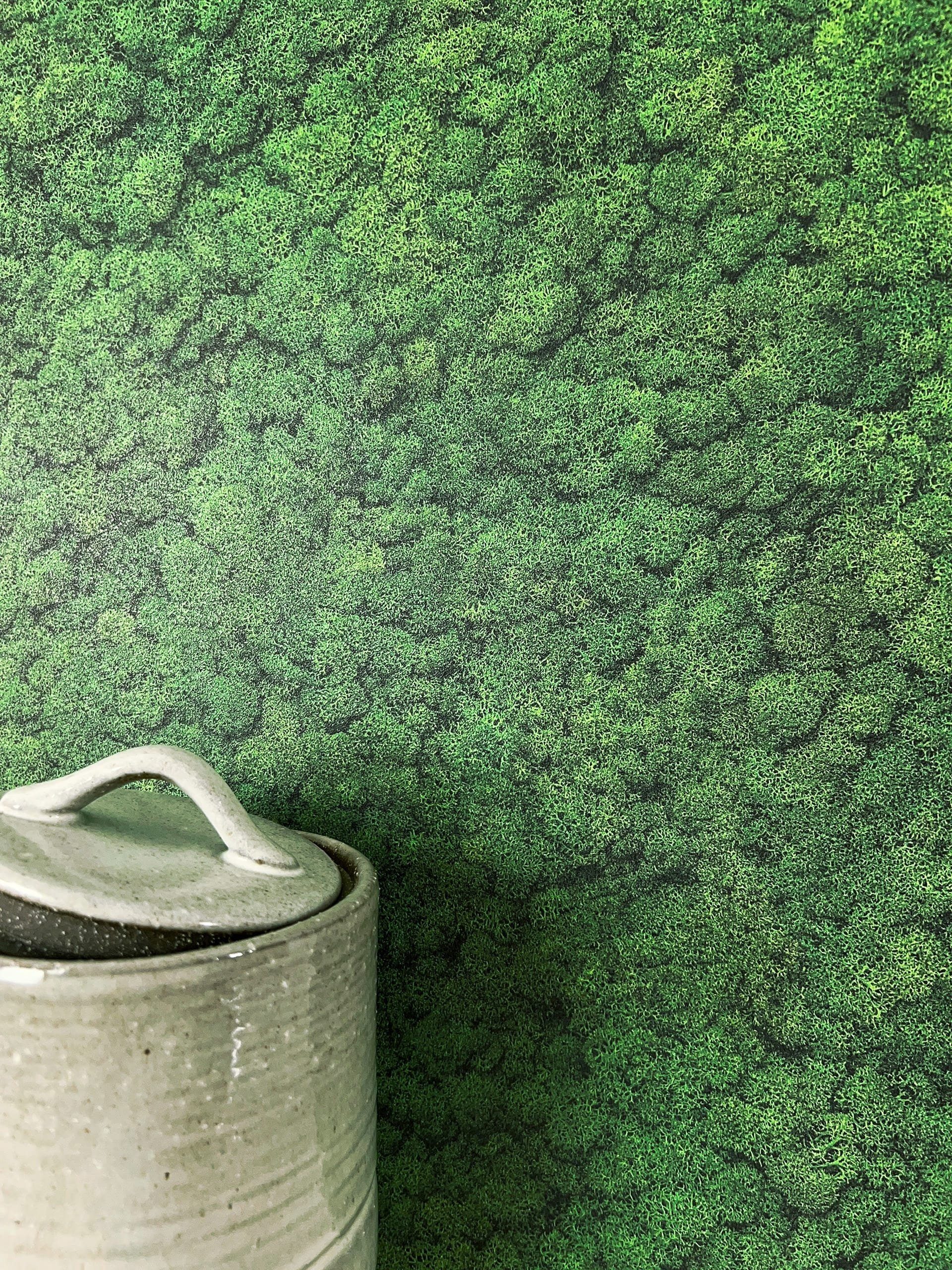 Newroom Vliestapete, Grün Tapete Floral Moos - Blumentapete Mustertapete Dunkelgrün Schwarz Romantisch 3D Optik Pflanzen Natur für Schlafzimmer Wohnzimmer Küche
