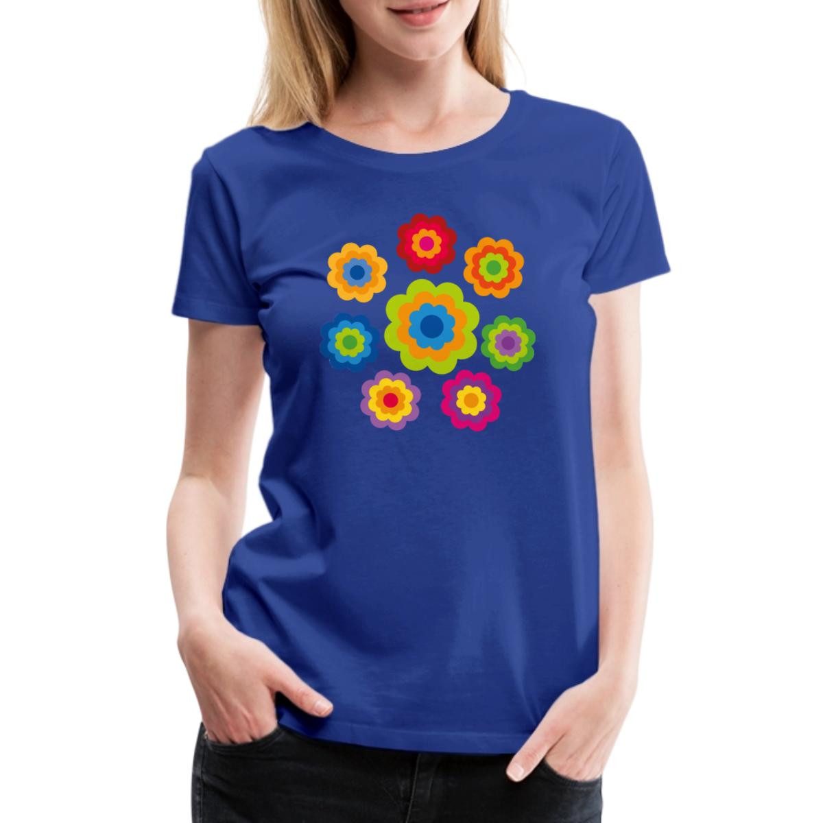 Spreadshirt T-Shirt 70er Jahre Hippie Flower günstig online kaufen
