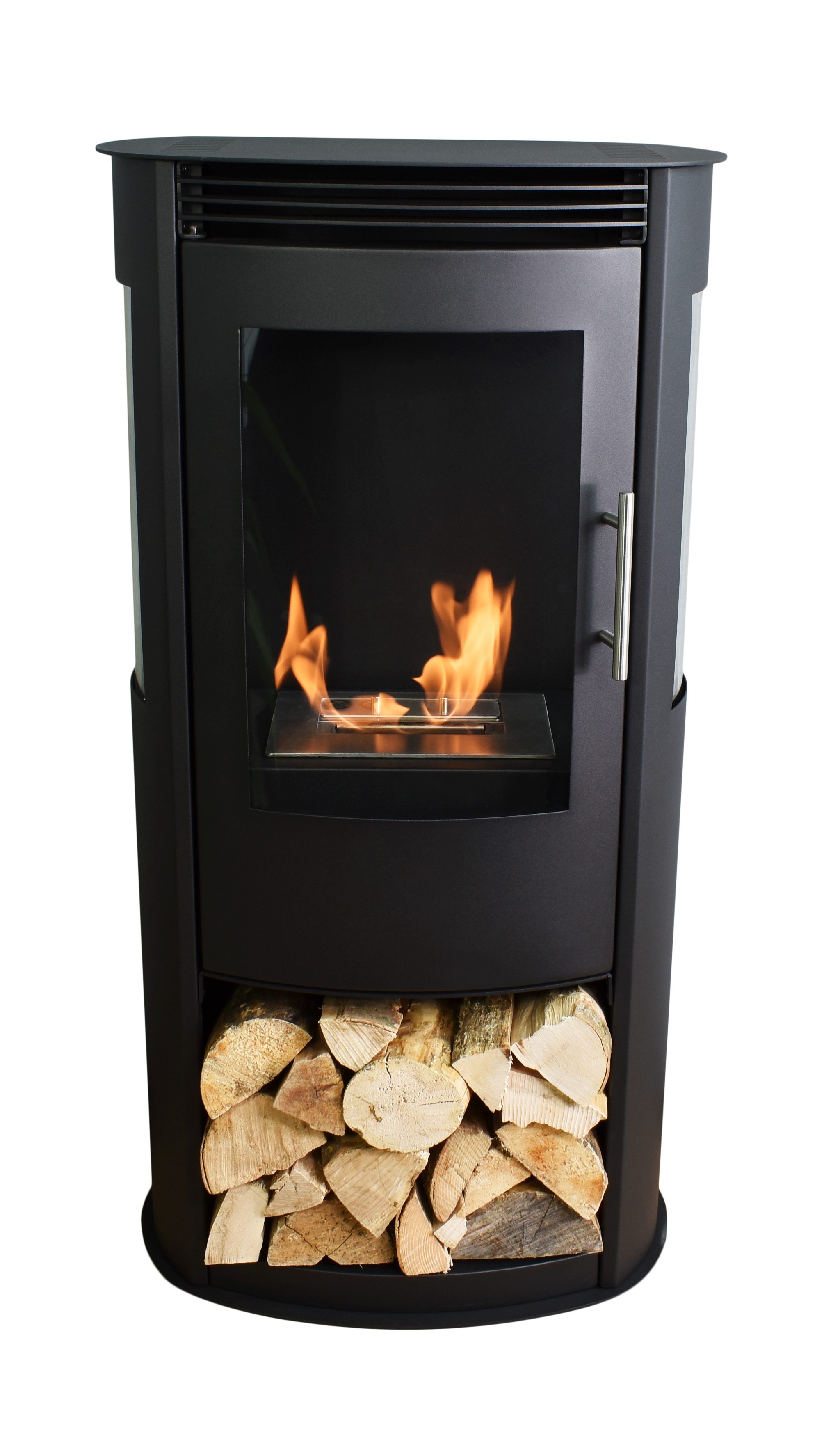 GLOW FIRE Echtfeuer-Dekokamin Ethanolkamin Göteborg Bioethanol Kamin, Kaminofen mit 2KW Heizleistung, Ethanol Standkamin mit 6h Brenndauer – Bild 4 von 5