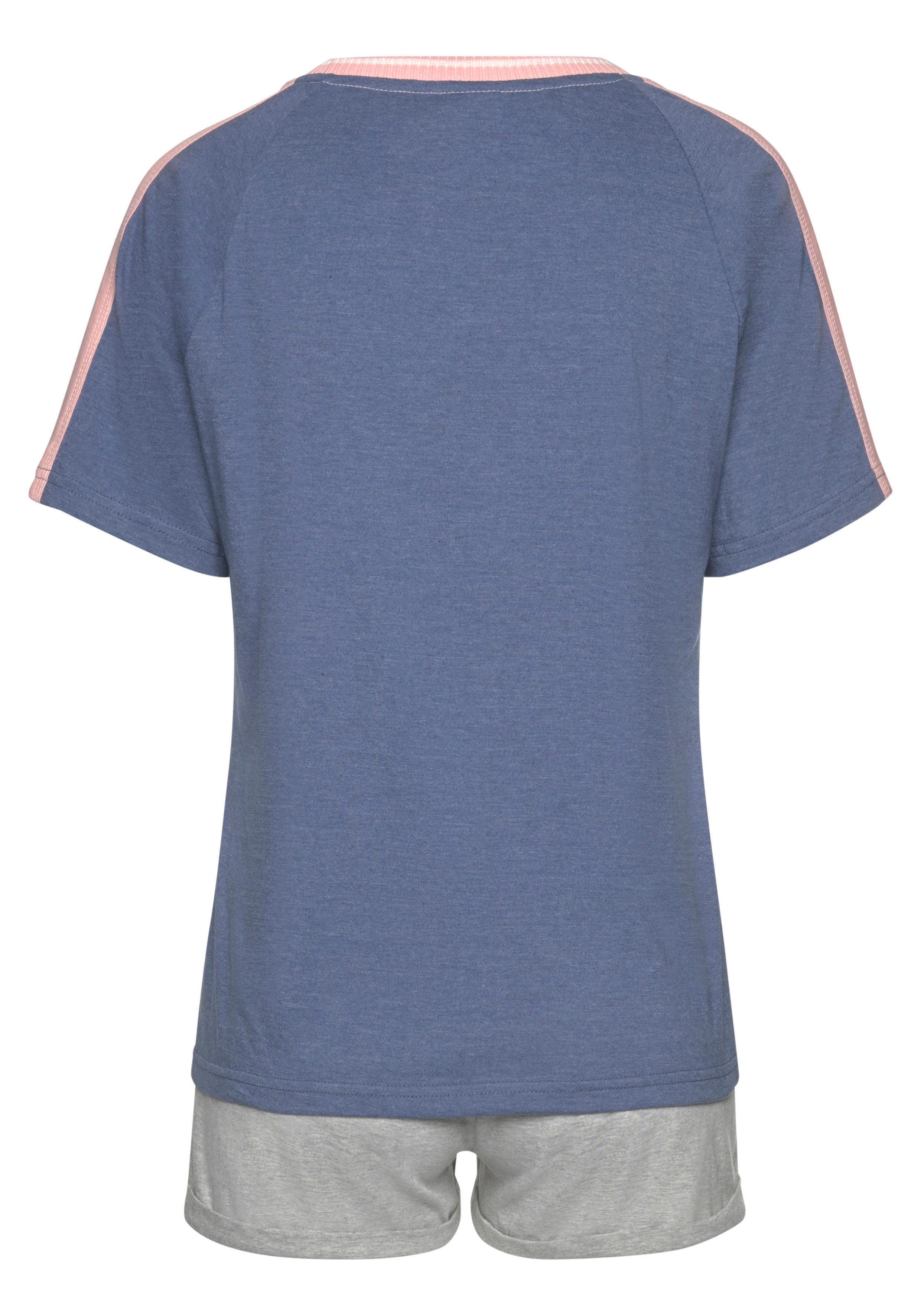 Arizona Shorty (Set, 2 tlg) im College-Look mit Folienprint