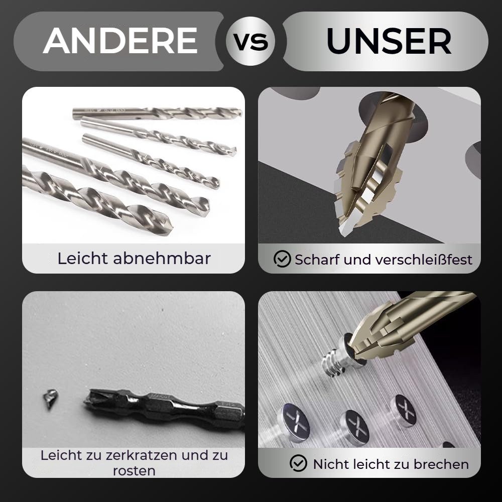 QUBEBU Holzbohrer 7-tlg. vierschneidiger Sägezahn-Exzenterbohrer Bohrersatz günstig online kaufen