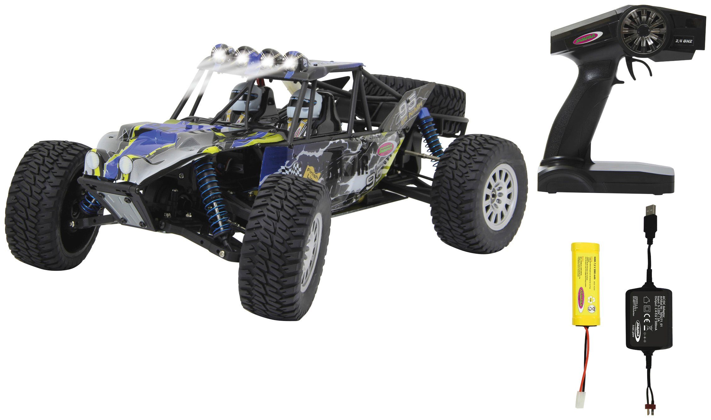 Jamara RC-Monstertruck Dakar Desertbuggy 4WD, 1:10, 2,4 GHz, mit LED