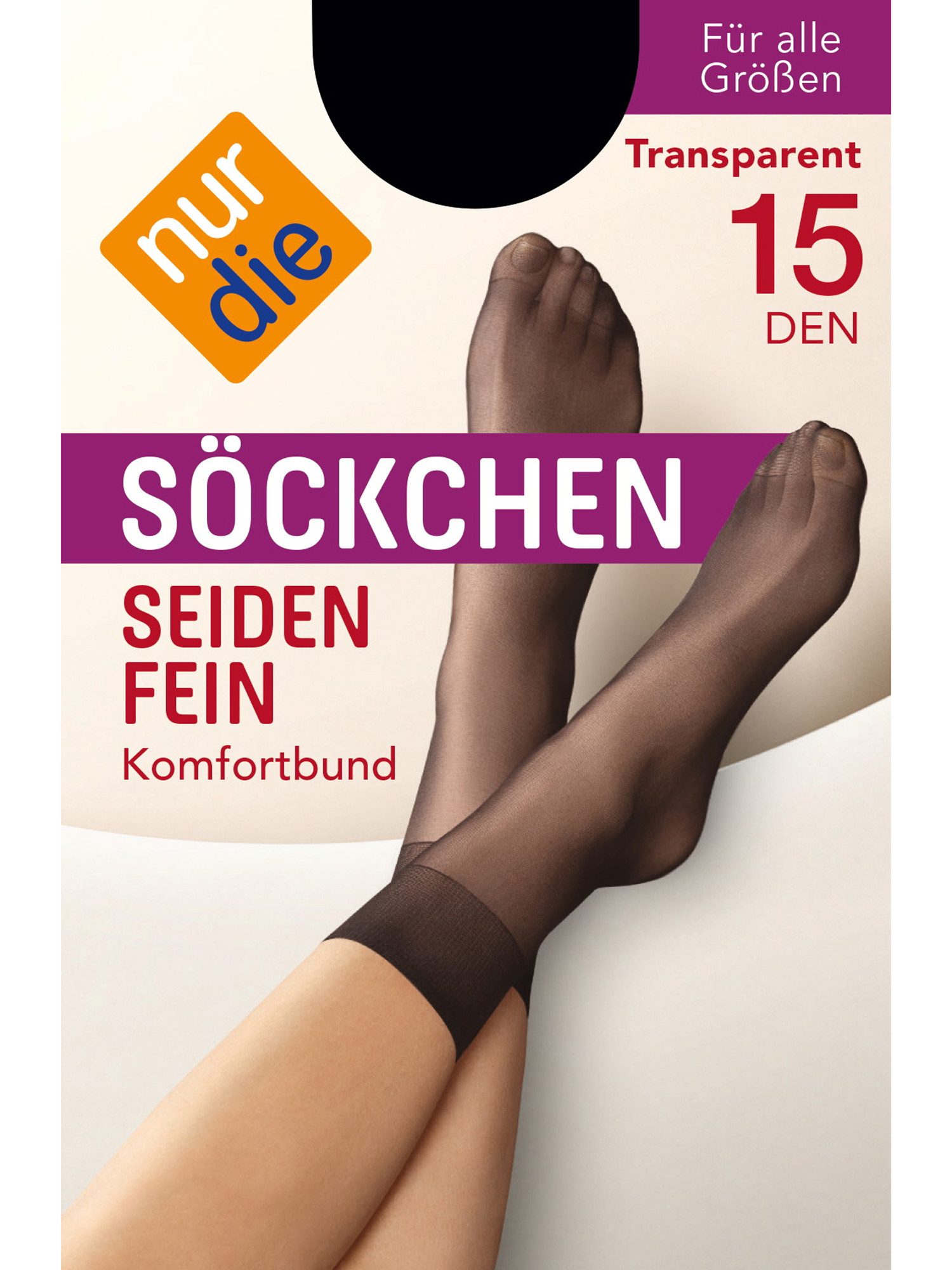 Nur Die Füßlinge Seidenfein 15 DEN (1-Paar)