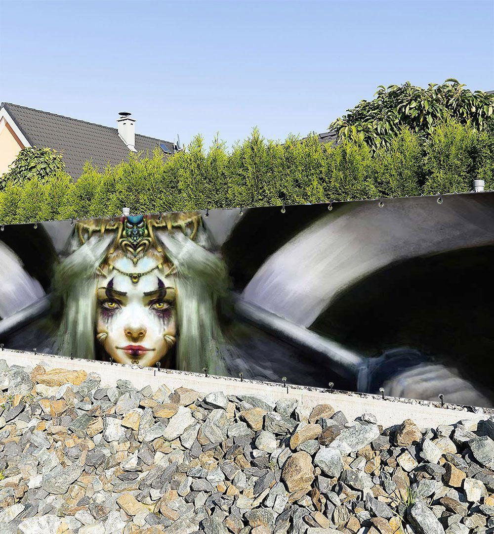 Sichtschutzzaunmatten Zaunbanner Dämonin Sichtschutz Garten Zaun