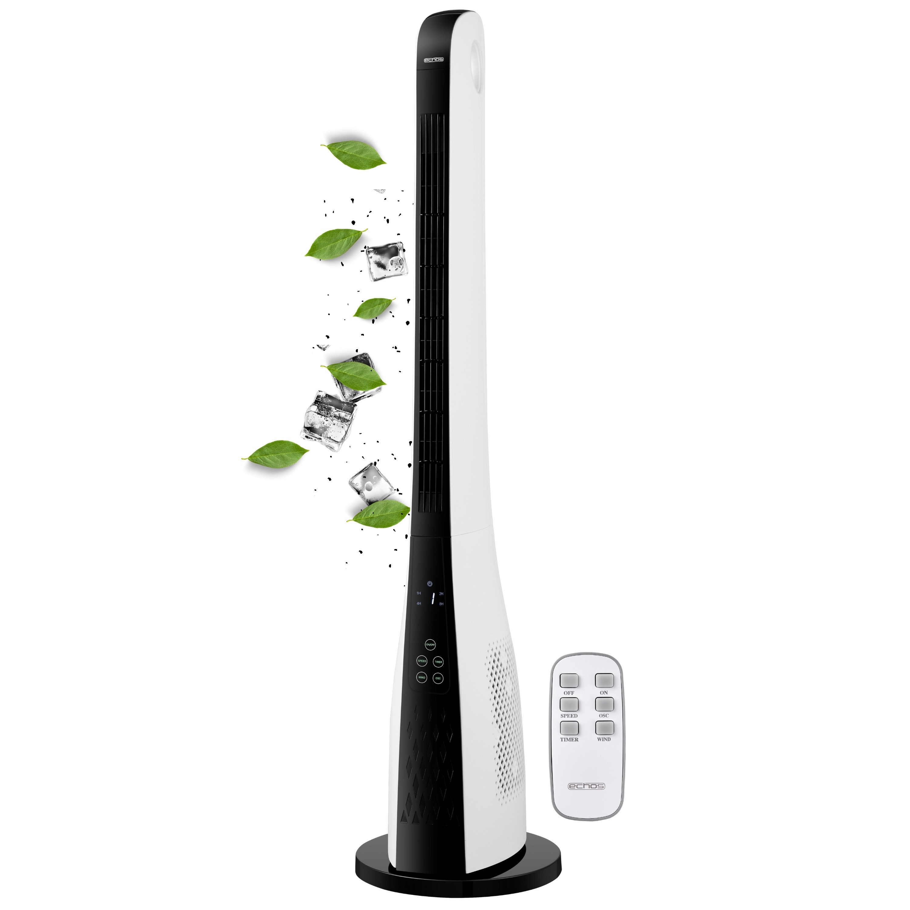 echos Turmventilator Eco-120, Fernbedienung, Oszillierend, 15h günstig online kaufen