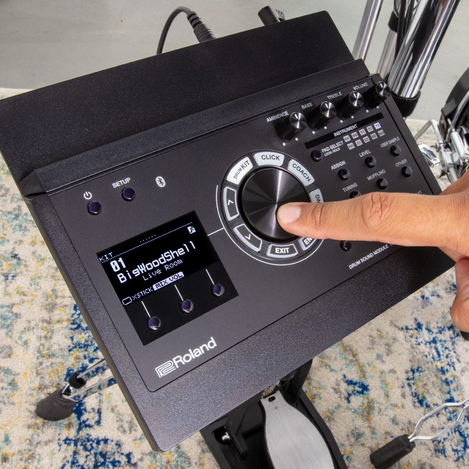 Roland Audio E-Drum Roland E-Drum VAD307 Acoustic Design Kit mit Kopfhörer,E-Drum, elektronisch