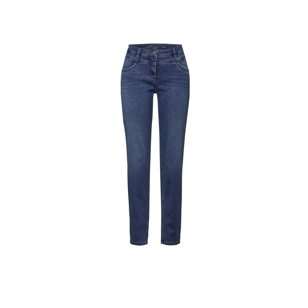 TONI 5-Pocket-Jeans mittel-blau (1-tlg)