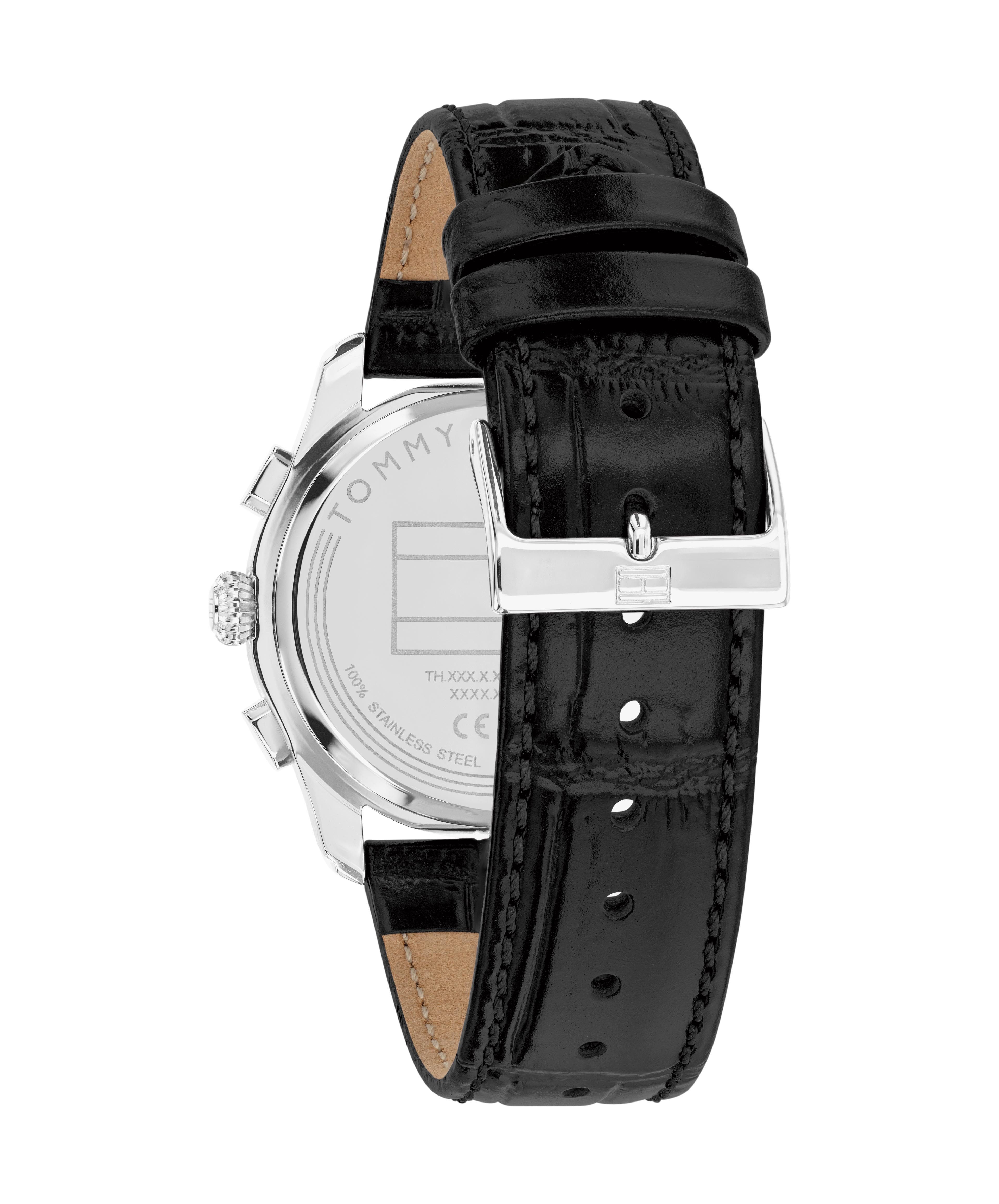 Tommy Hilfiger Multifunktionsuhr BRYANT 1710809, Quarzuhr, Armbanduhr, Damenuhr, Herrenuhr, Lederarmband, analog