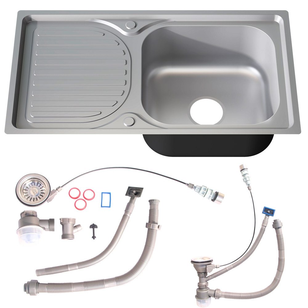 Melko Einbauspüle Einbauspüle Küchenspüle Edelstahlspüle76x42x18CM Spülbeck günstig online kaufen