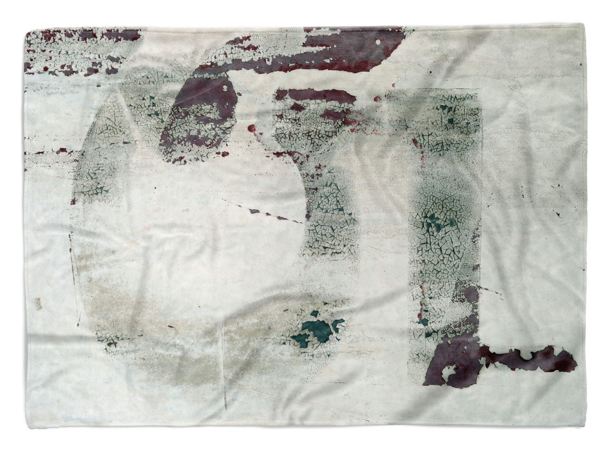 Sinus Art Handtücher Handtuch Strandhandtuch Saunatuch Kuscheldecke mit Fotomotiv Wandstruktur alte Farbe Abst, Baumwolle-Polyester-Mix (1-St), Handtuch