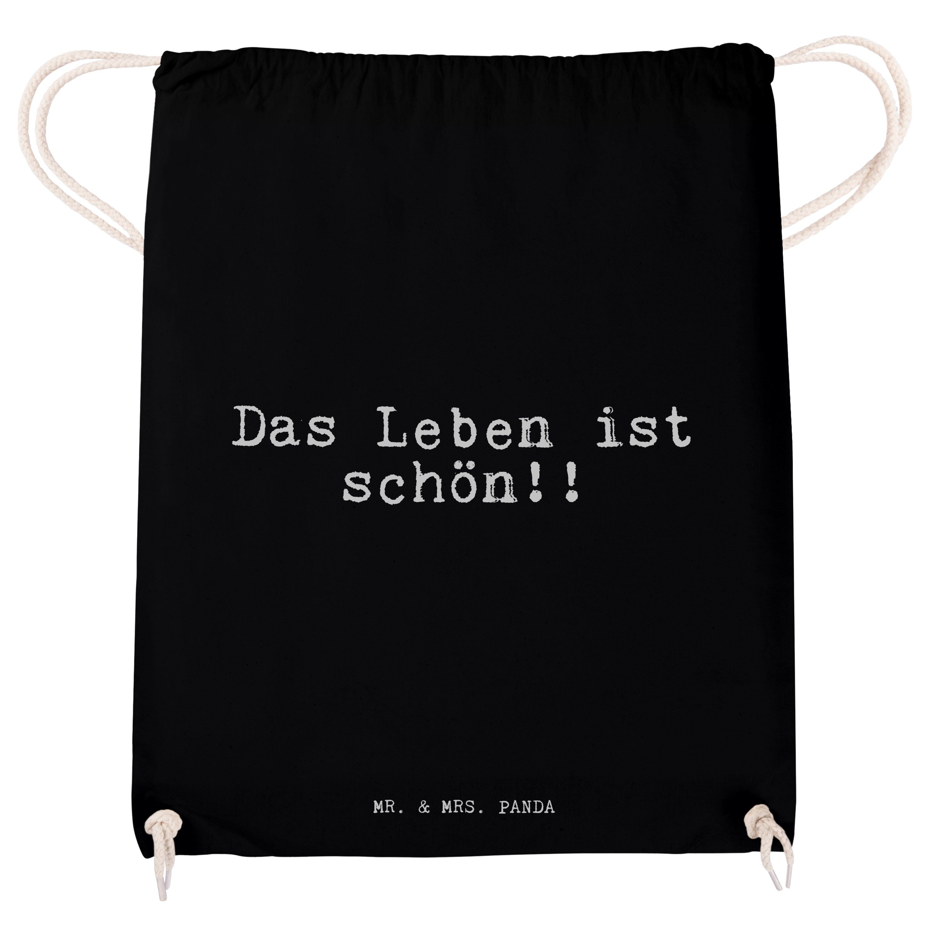 Geschenk, Sporttasche (1-tlg) Schwarz ist Weisheit, Das schön!!... Panda Mr. - Leben & Spruch, - Zita Mrs.