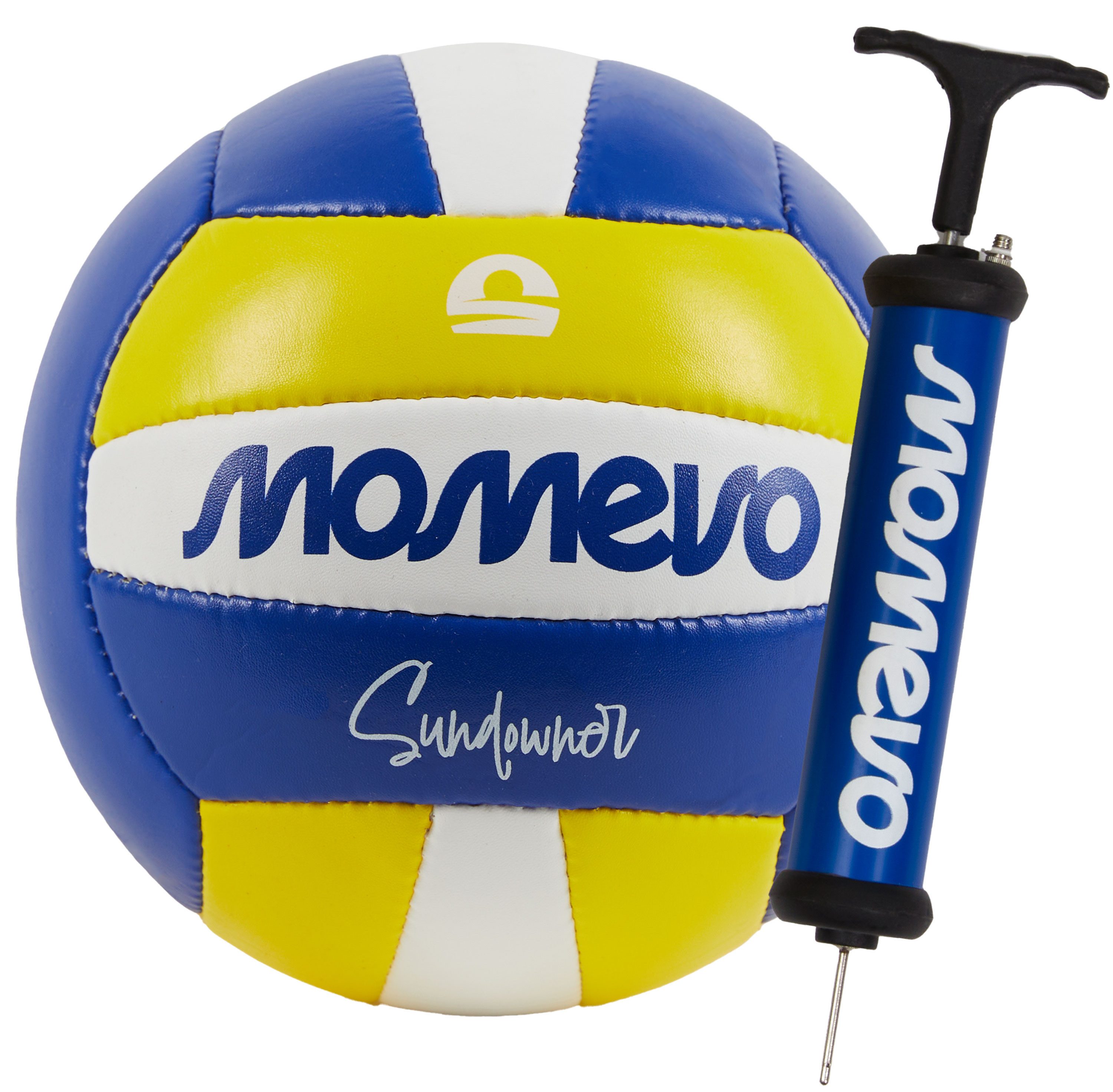 Momevo Beachvolleyball mit Pumpe, Größe 5, wasserdicht, weiche Oberfläche ideal für Anfänger