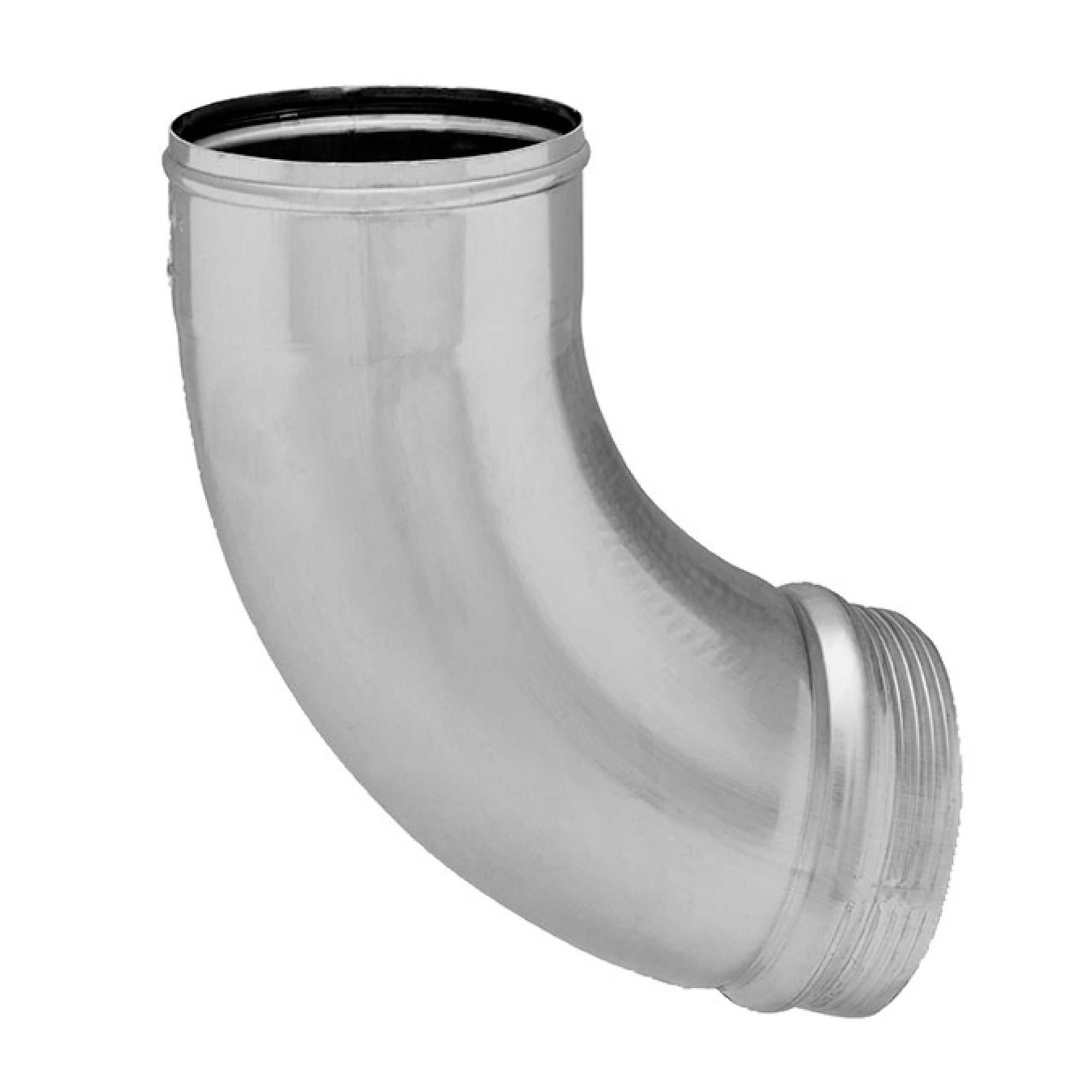 Zambelli Regenfallrohr, (Fallrohrbogen 72 Grad verzinkt, mit Wulst DN 80 Silber), Rohrbogen hoher Korrosionsschutz, einfache Montage ohne löten