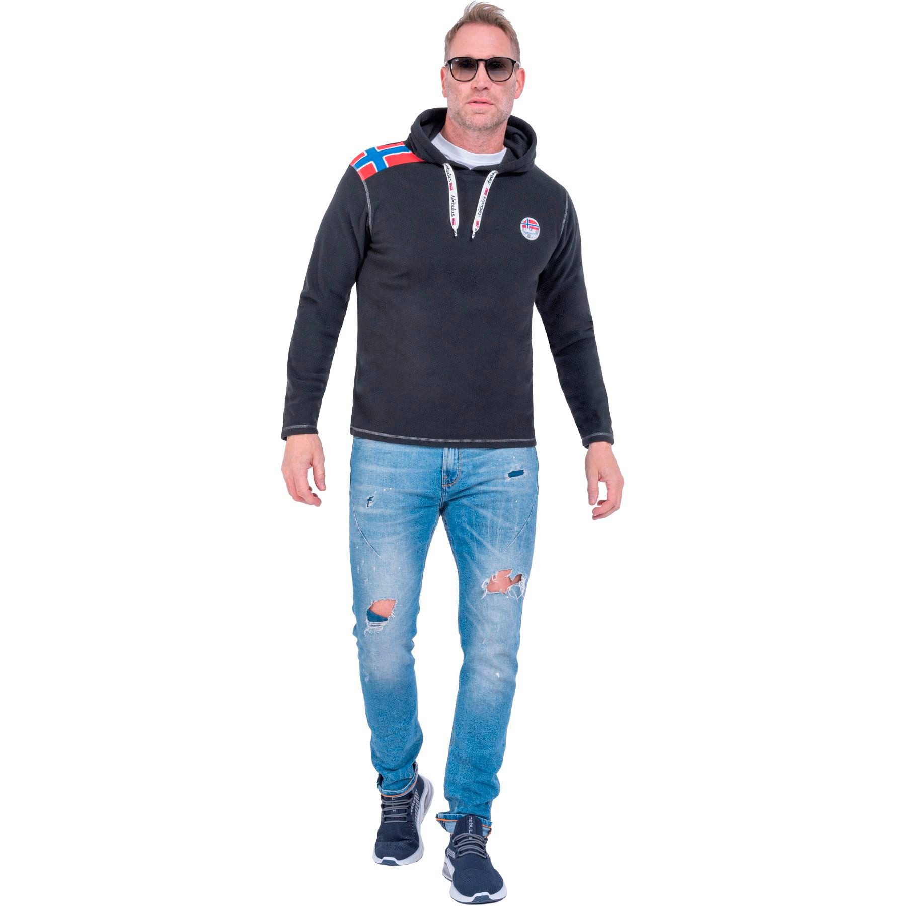 Nebulus Hoodie FILE, P6690 - Herren, schwarz-grau, XL