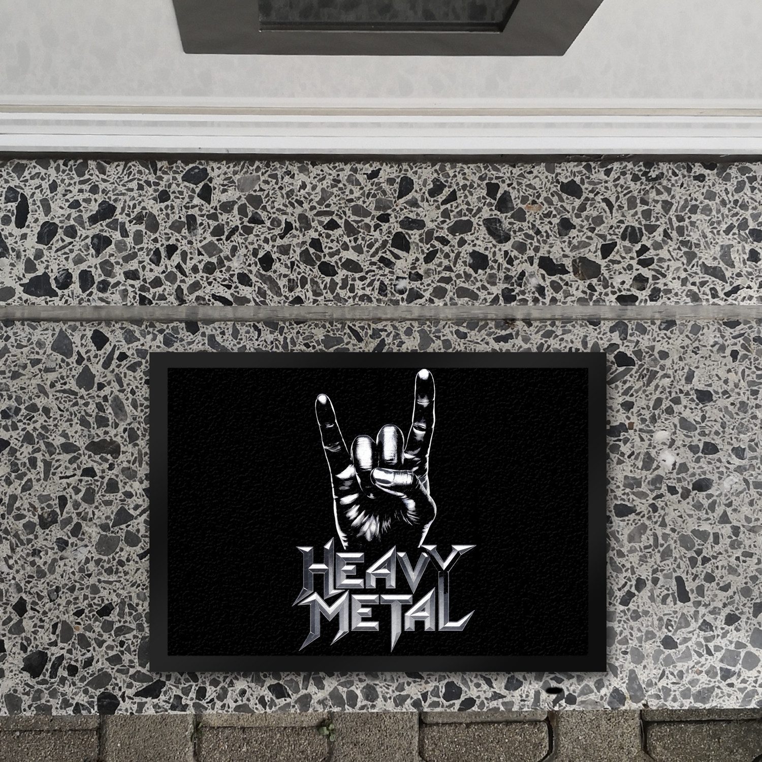 speecheese Fußmatte Rockzeichen Hand - Heavy Metal Fußmatte in 35x50 cm günstig online kaufen