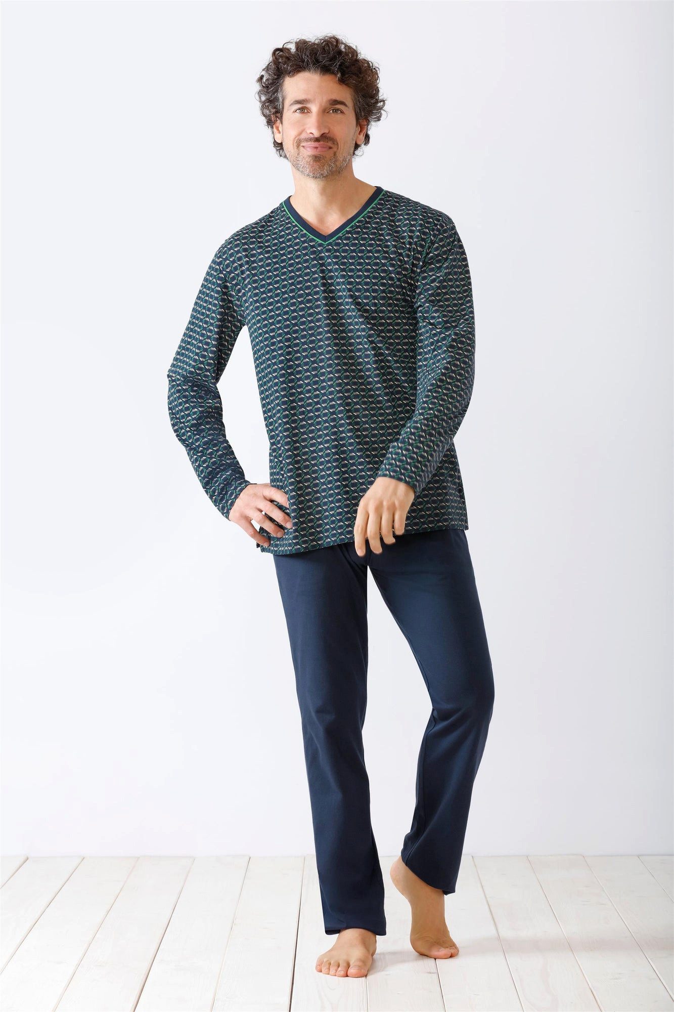 Hajo Schlafanzug Herren Schlafanzug Premium Cotton Single Jersey günstig online kaufen