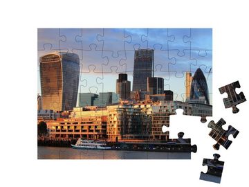 puzzleYOU Puzzle Stadtbild von London in der Dämmerung, 48 Puzzleteile, puzzleYOU-Kollektionen Städte