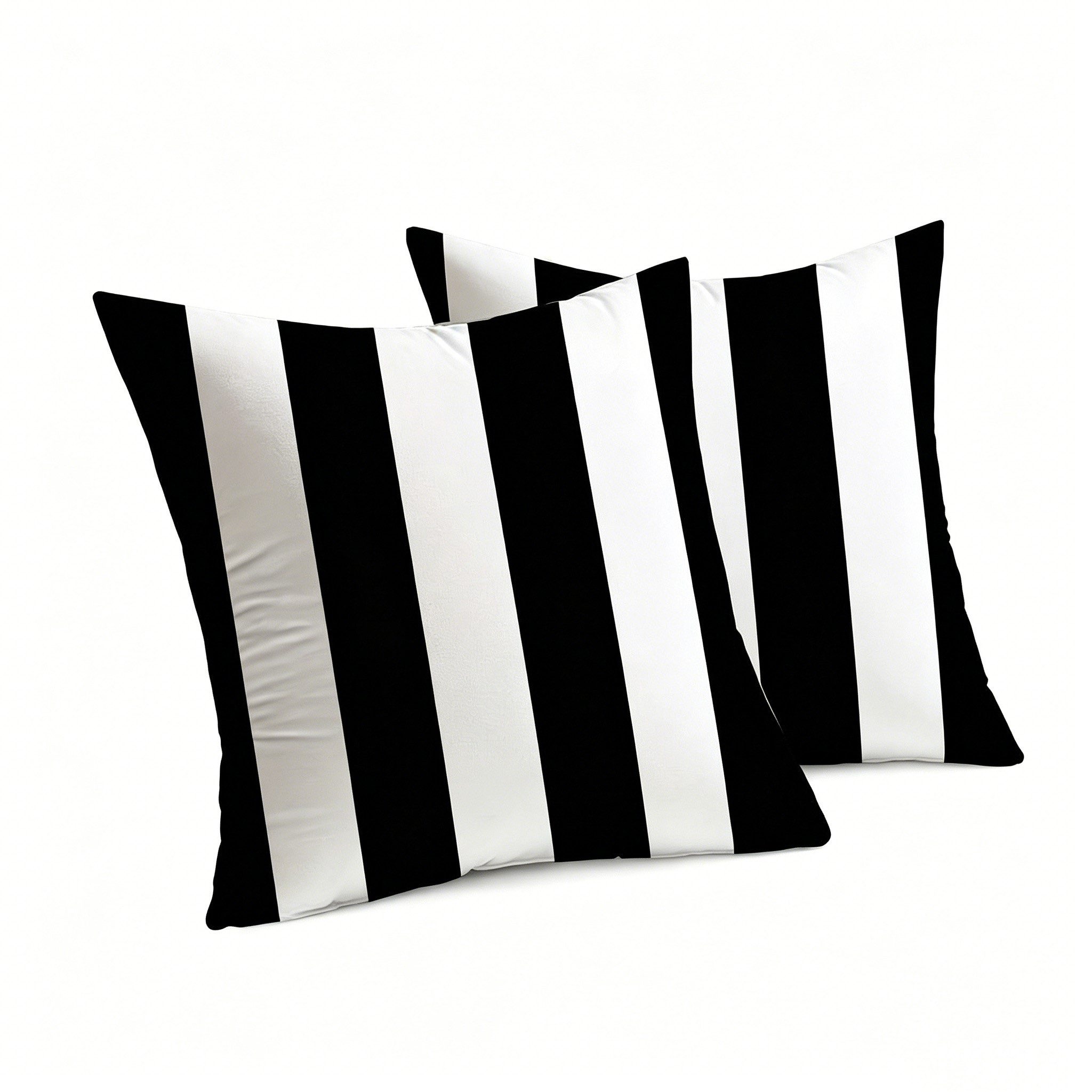 Agger Kissenbezüge Dekorativer,wasserfester Kissenbezug für den Außenbereich (gestreift), 2er-Set (45 x 45 cm)–Geeignet für Terrassen, Zelte, Balkone und Sofas