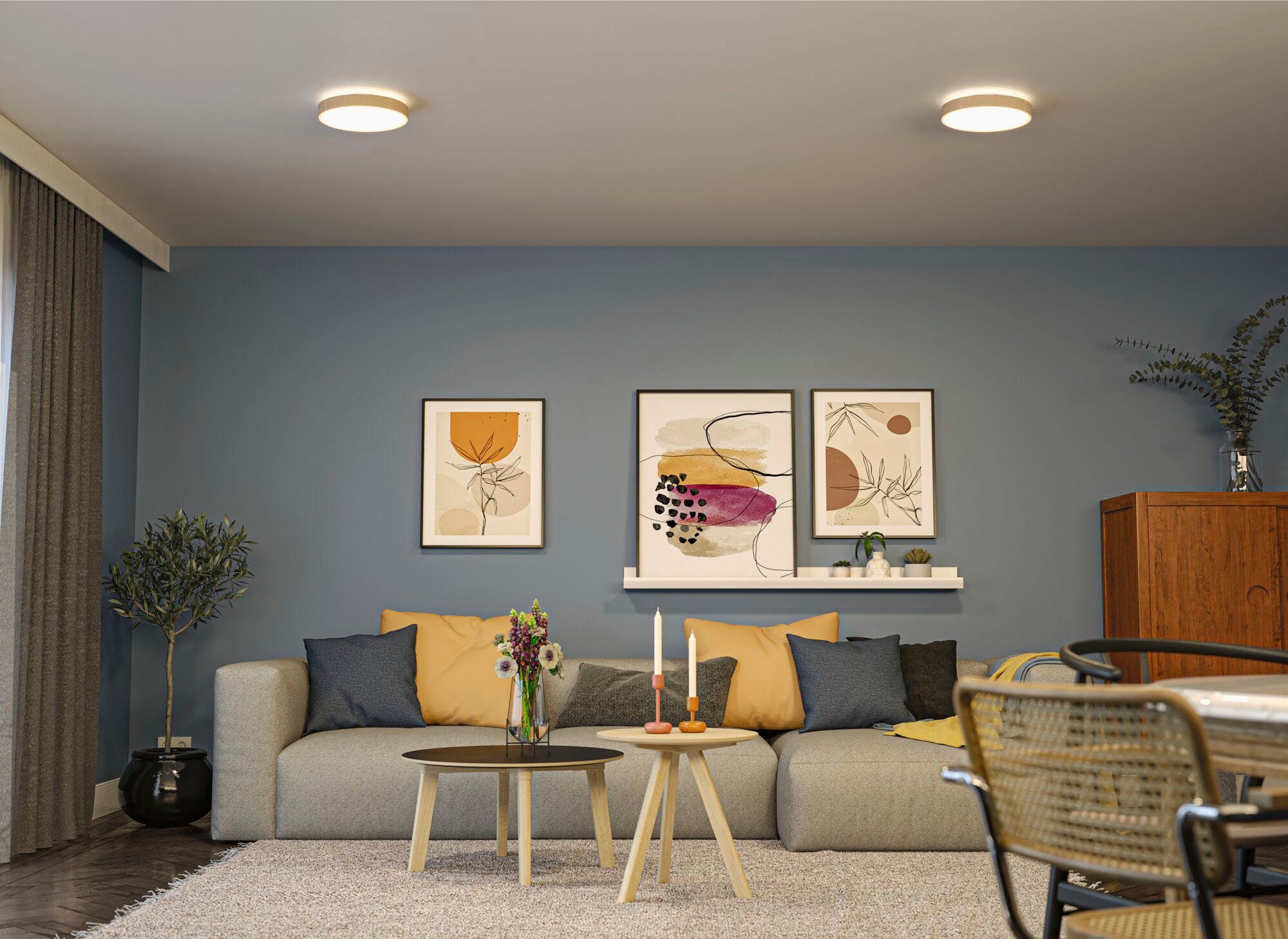 Paulmann LED Panel Cosara 15W 3000K 300mm IP44, LED fest integriert, Warmweiß