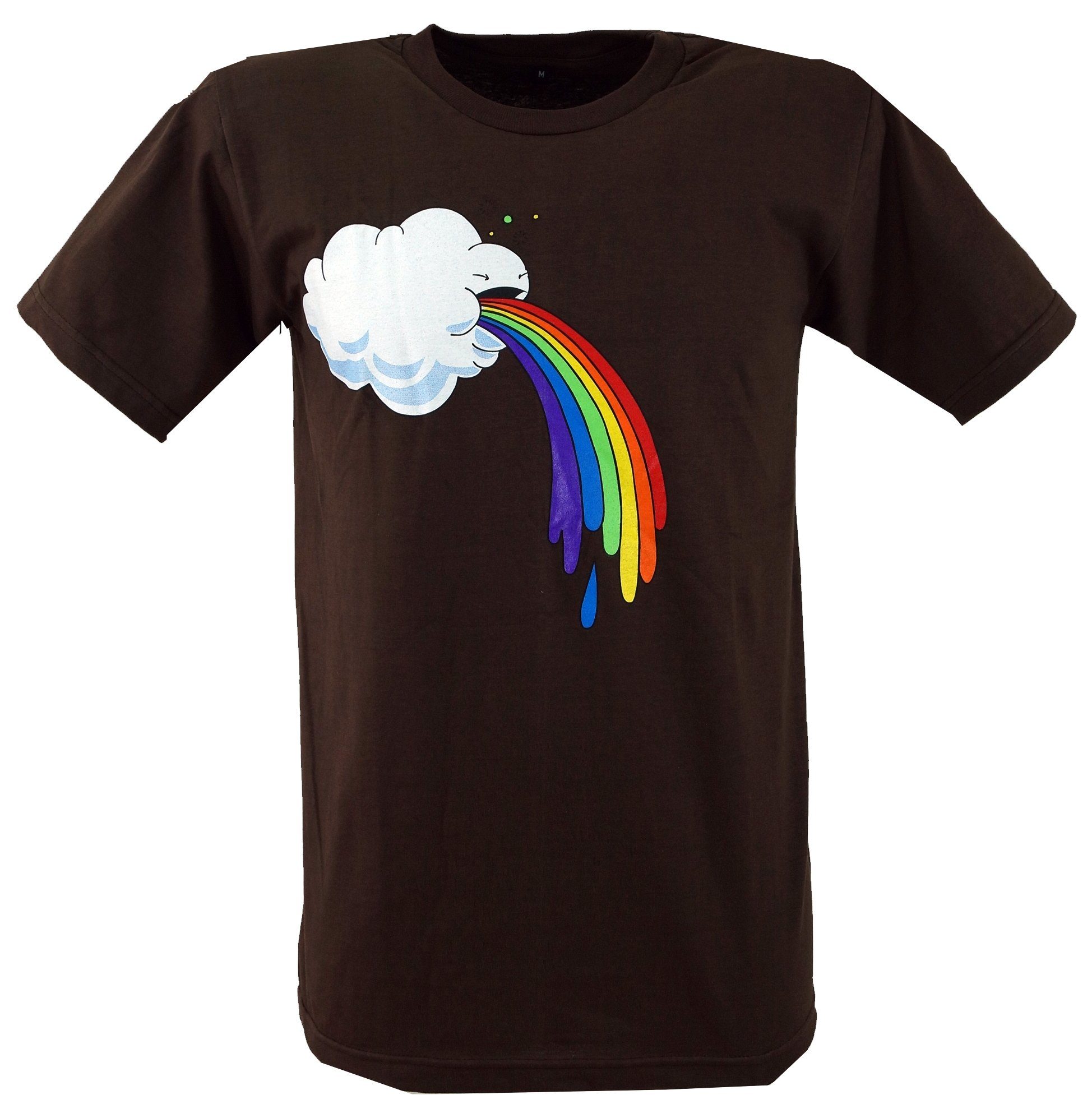 T-Shirt Fun - Bekleidung Art alternative T-Shirt braun `Wolke` Guru-Shop Retro