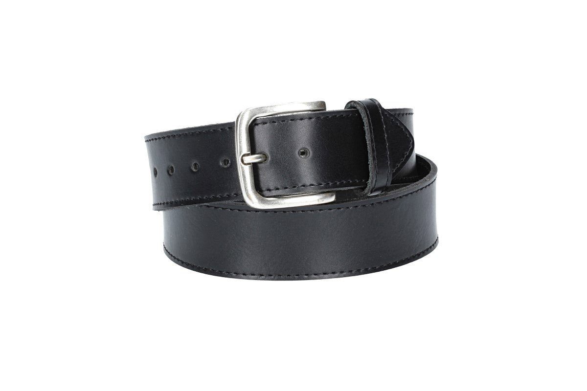 kiddybelts Ledergürtel Ledergürtel Kids 30mm abgenäht in Schwarz mit Dornschließe in Silber (KB16-790, 1-St) sehr weiches Vollrindleder – Bild 5 von 5