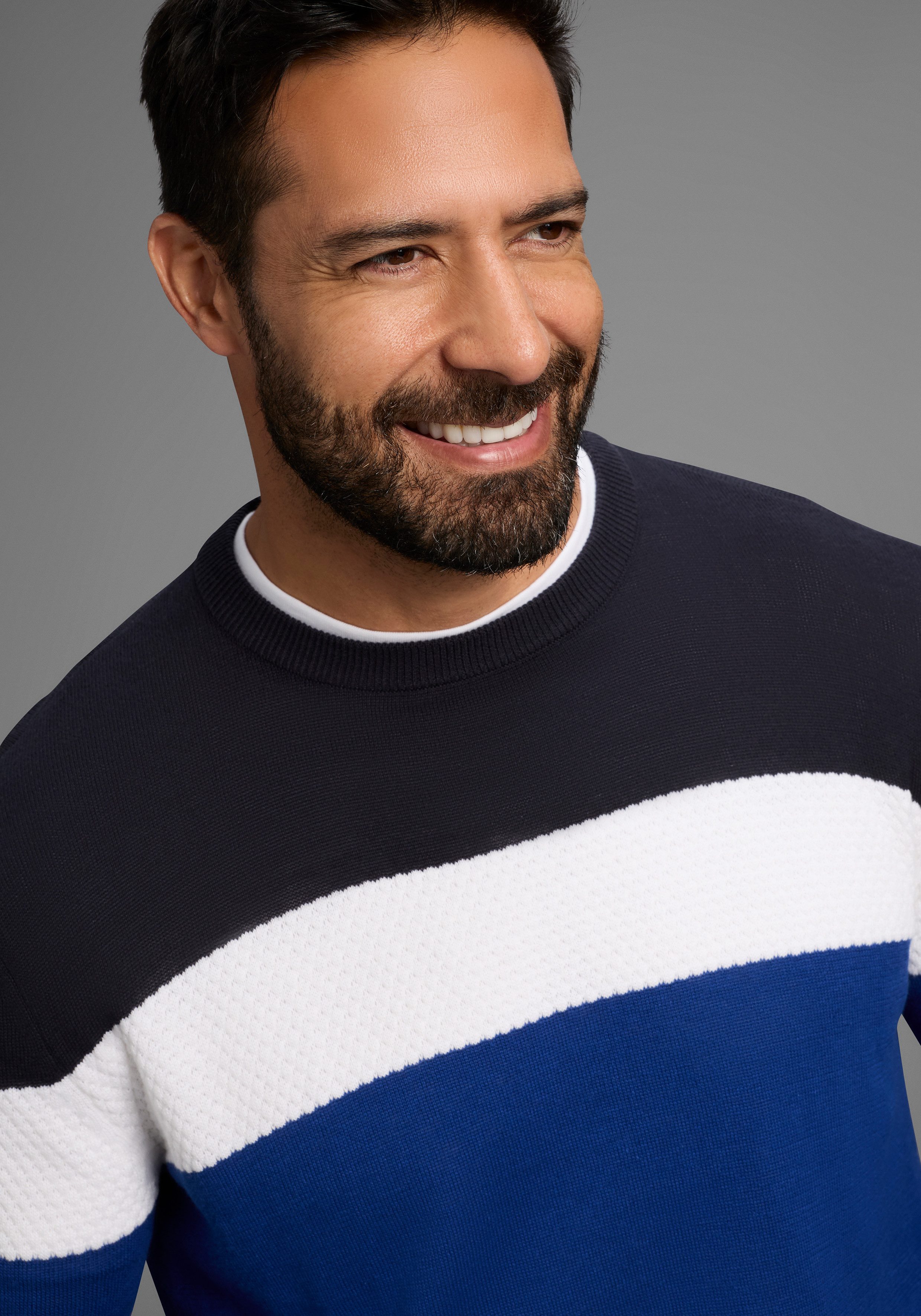 H.I.S Rundhalspullover neue Farben! Colorblocking, in leichter Strickqualität. € 25,99, (€ 25,99 pro 1 Stk).