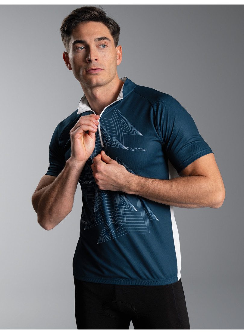 Trigema T-Shirt TRIGEMA Fahrradjacke mit Spiralförmigen Design (1-tlg)