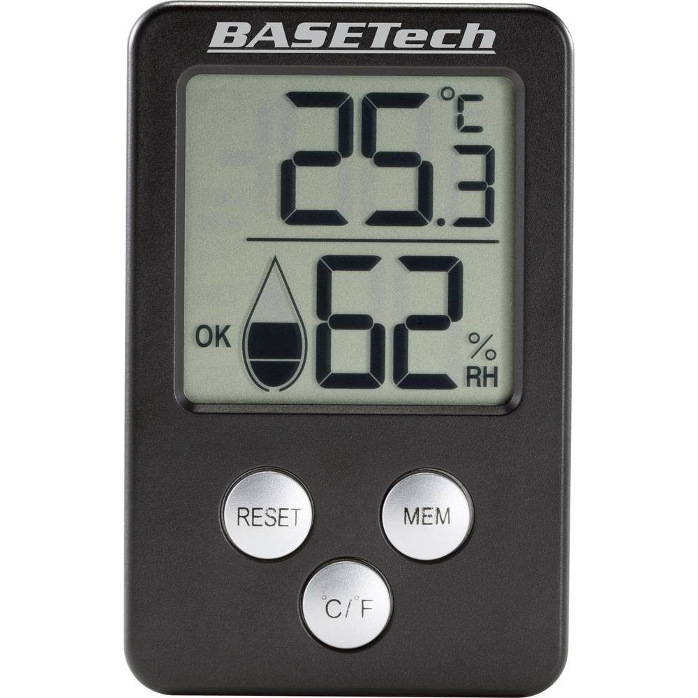Basetech Hygrometer E0130 Thermohygrometer,  (ThermometerBedienungsanleitung1x Batterie (CR2032), Thermo-/Hygrometer