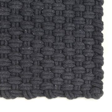 Teppich Rechteckig Anthrazit 80x160 cm Baumwolle, furnicato, Rechteckig
