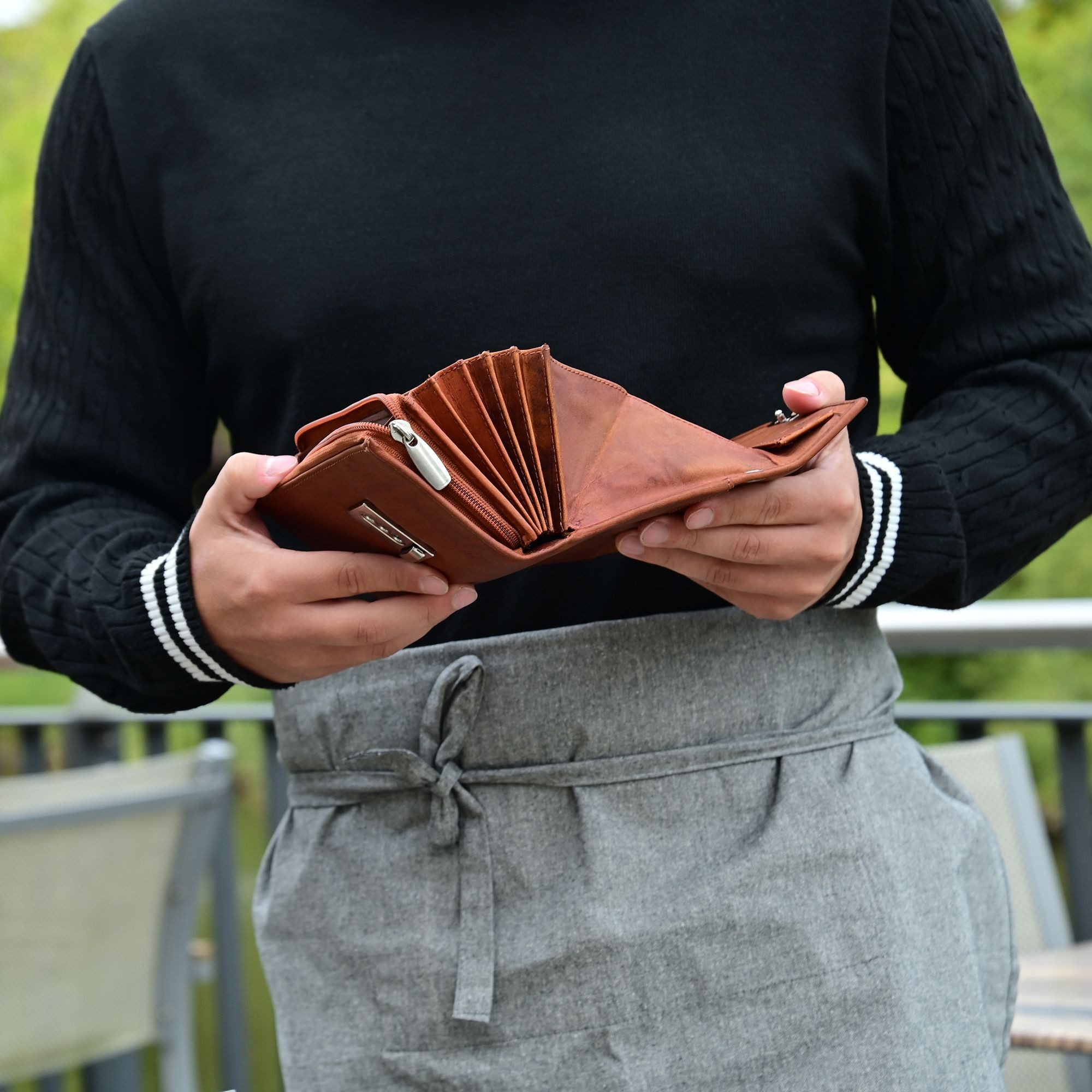 Leonardo Verrelli Geldbörse Vyvian Leonardo Verrelli Echt Leder Kellnergeldbörse