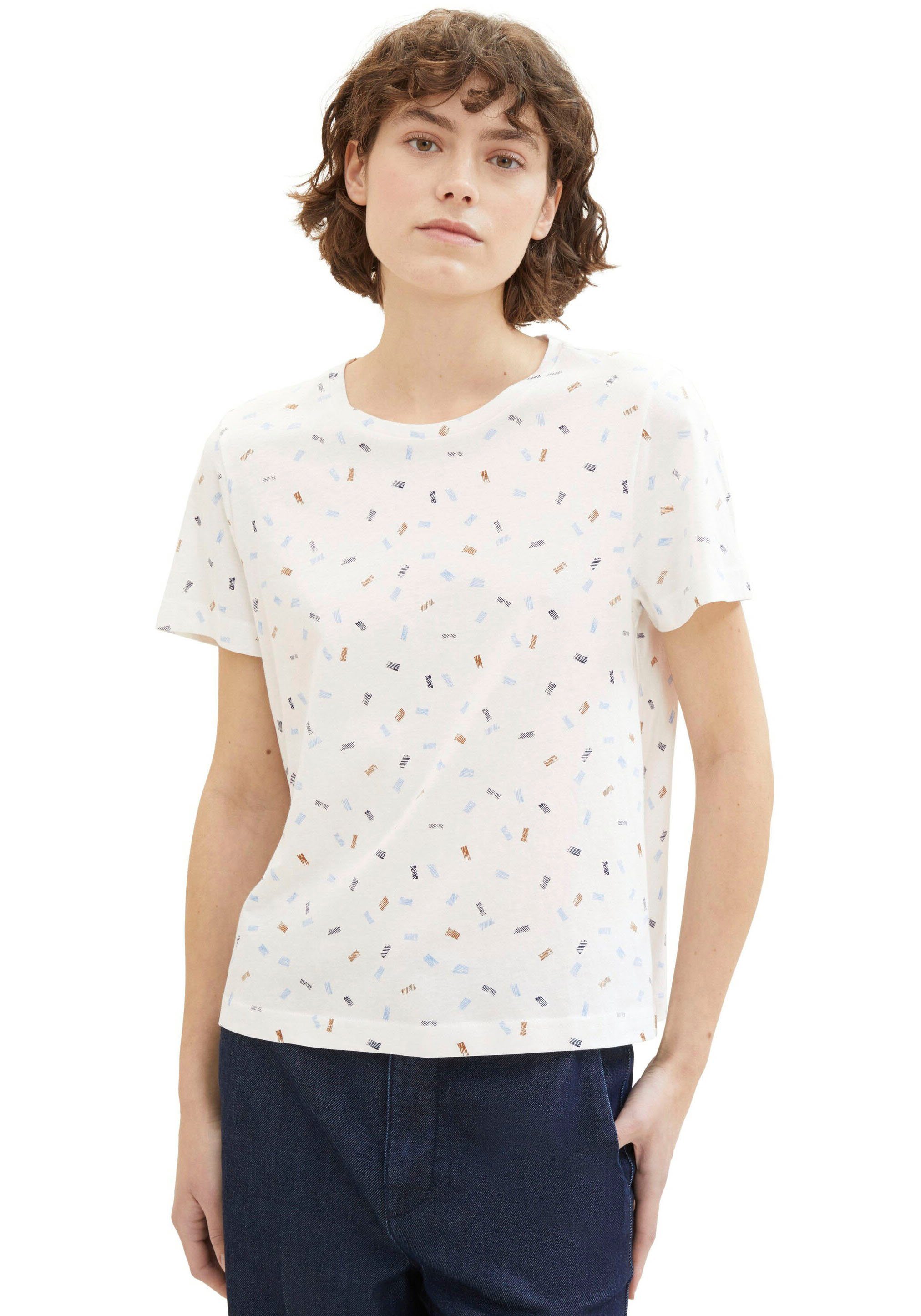 TOM TAILOR Print-Shirt mit Allover-Print