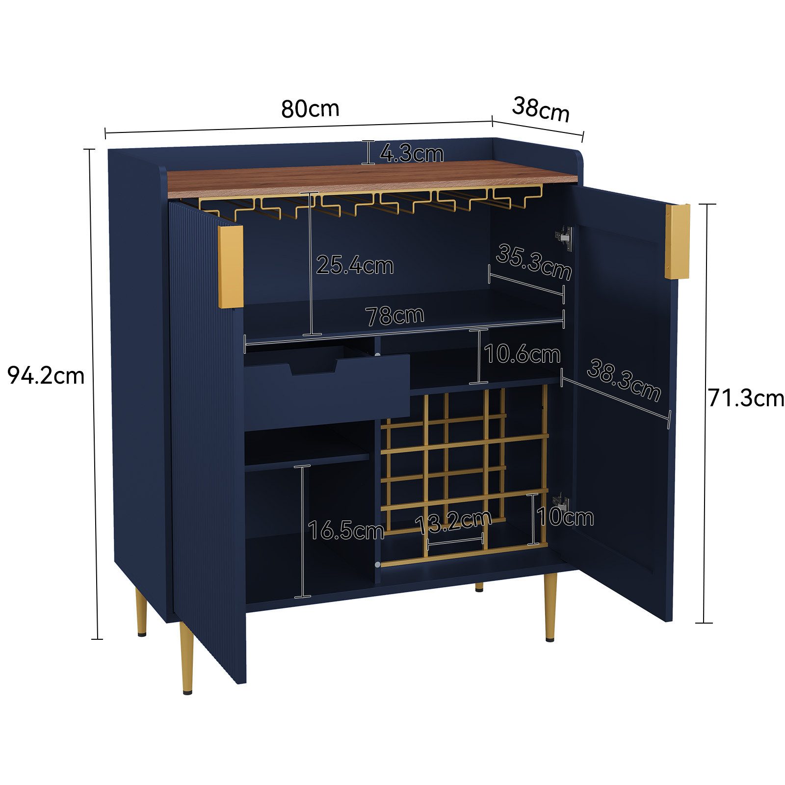 HOLTICO Weinschrank Multifunktionaler Bar-Schrank, moderner Kaffeetresen-Sc günstig online kaufen