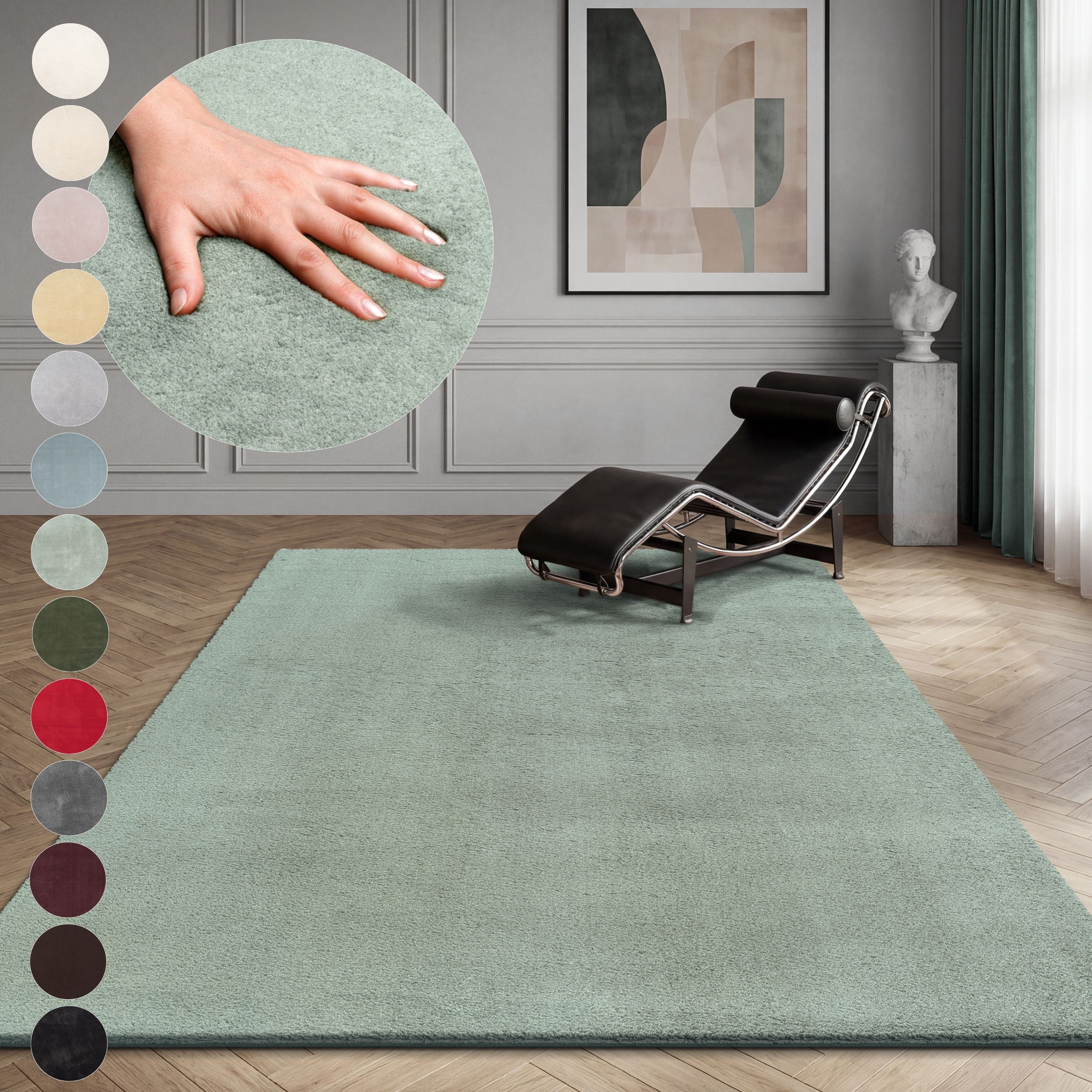OTTO home Teppich Arabell, Kunstfellteppich, Felloptik, waschbar, rechteckig, Höhe: 16 mm, flauschig, kuschelig, Anti-Rutsch-Unterseite, Wohnzimmer, Schlafzimmer