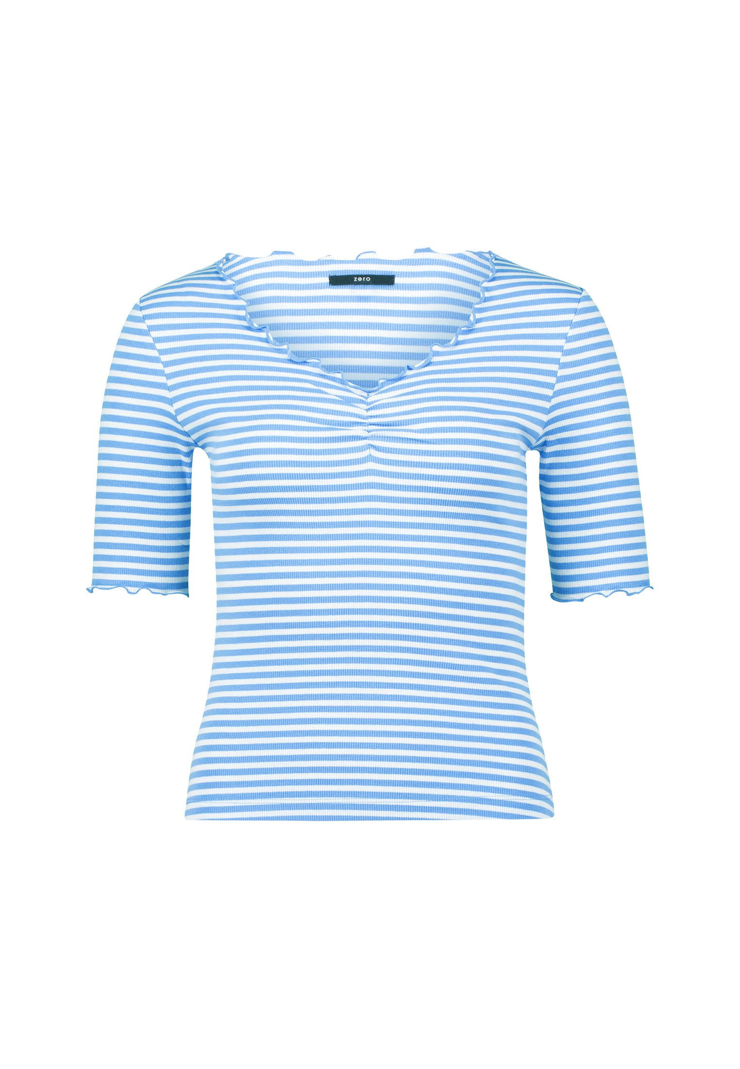 Zero 3/4-Arm-Shirt zero Streifenshirt mit Ringelsaum günstig online kaufen