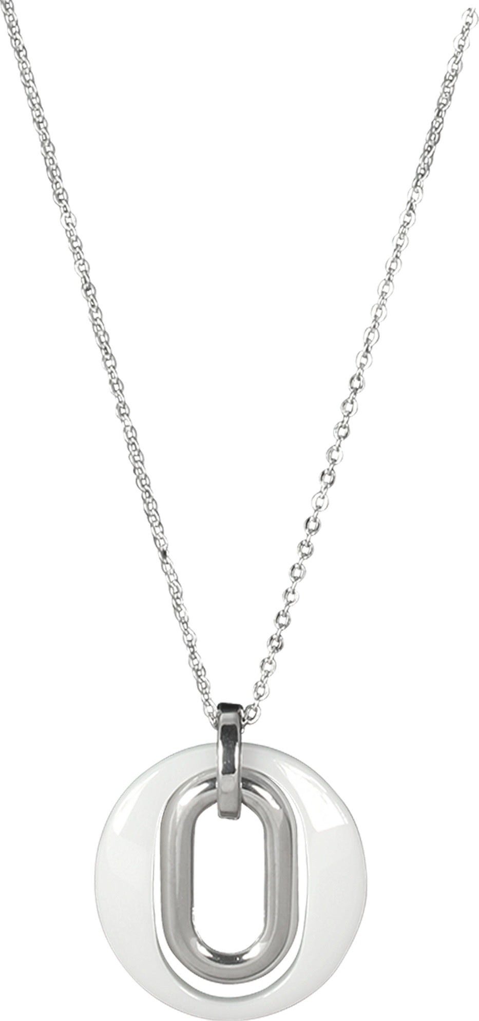 Halskette Amello aus Halsketten Magic (Halskette), Steel) silber (Stainless weiß Edelstahl (Magic) Edelstahlkette Damen Amello