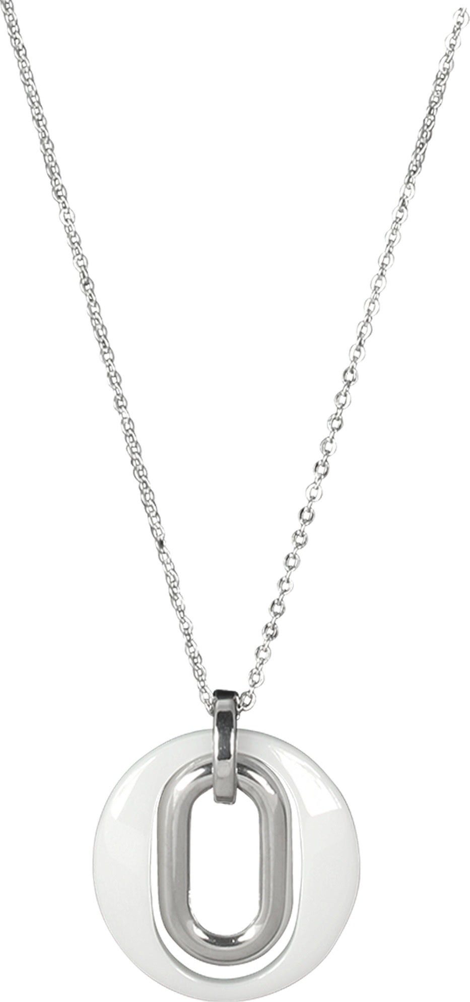 Amello Edelstahlkette Amello Magic Halskette silber weiß (Halsketten, Halskette), Damen Halsketten (Magic) aus Edelstahl (Stainless Steel)