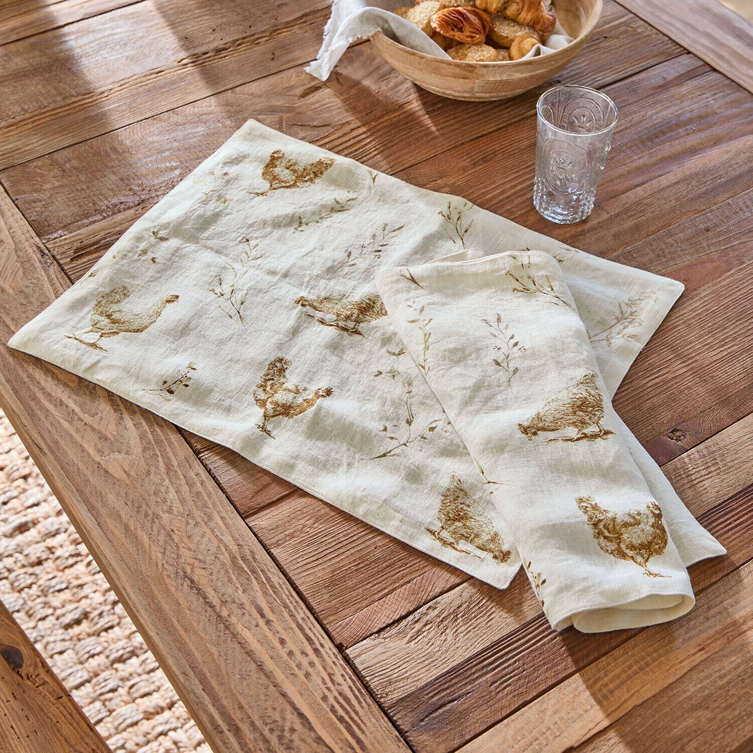Mirabeau Platzset Platzset 2er Set Chavéreau creme/braun