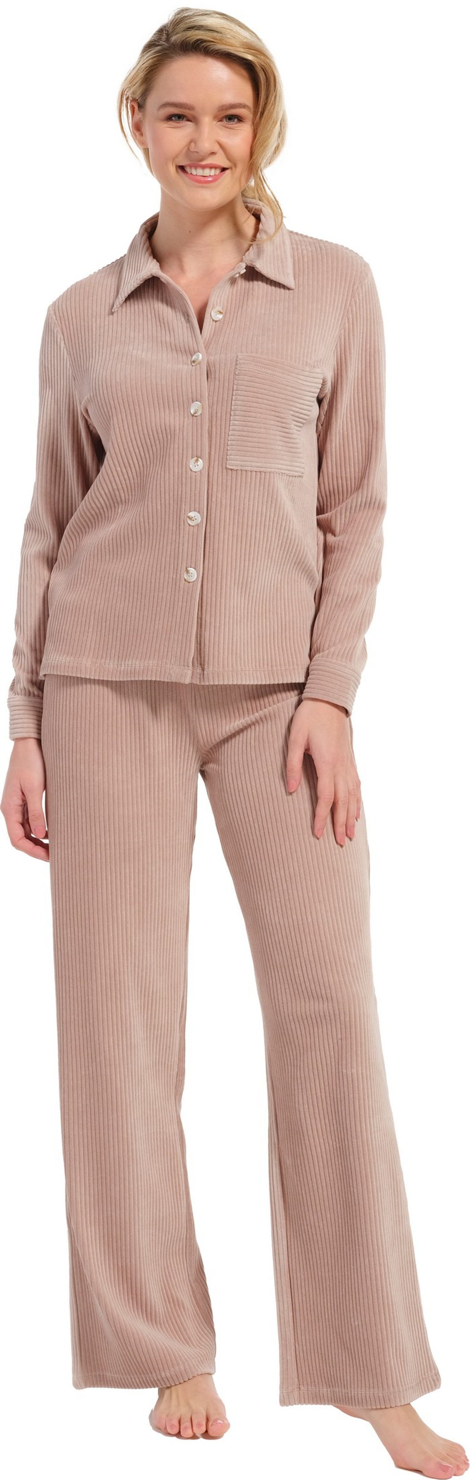 Pastunette Hausanzug Modischer Damen Cord Homewearanzug (2 tlg) Modisches Design