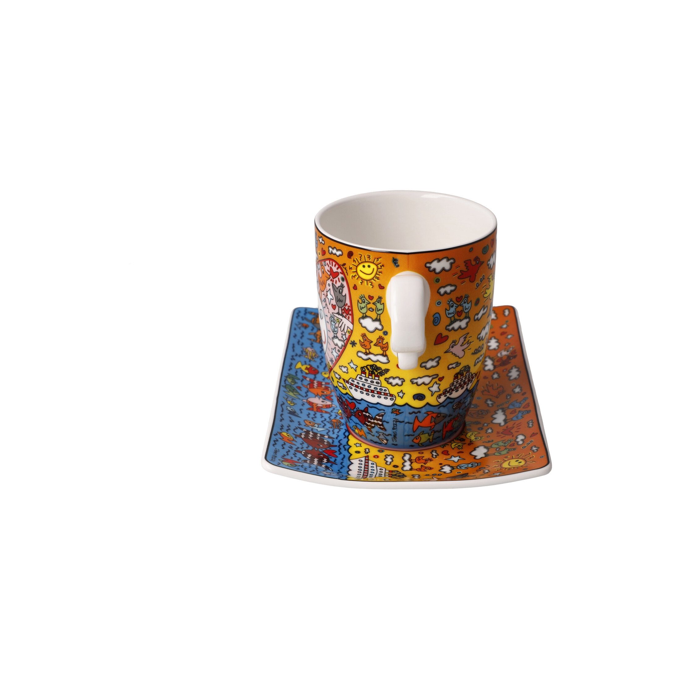Goebel Tasse James Rizzi, Porzellan, Spülmaschinengeeignet